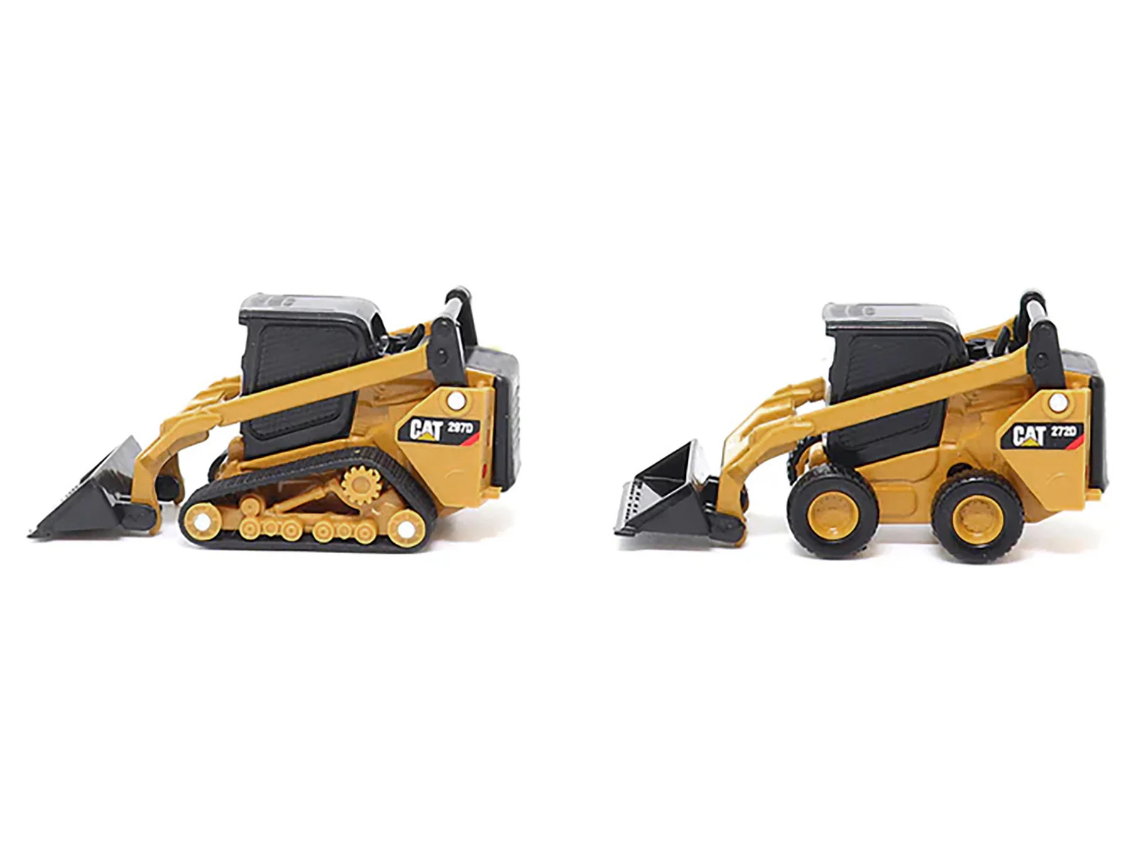 CAT Caterpillar 272D2 Skid Steer Loader Yellow and CAT Caterpillar 297D2 Compact