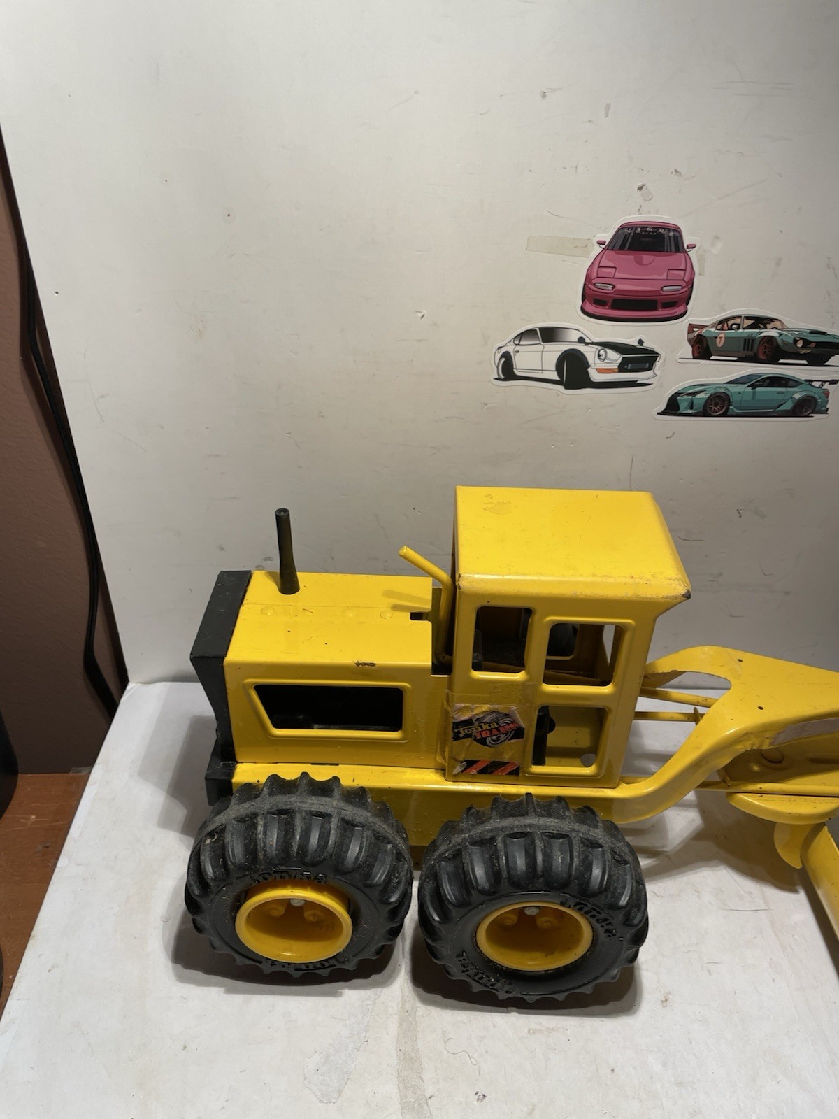 Vtg Tonka Road Grader Pressed Steel # 16180 1970s Yellow 17” Long Steerable V