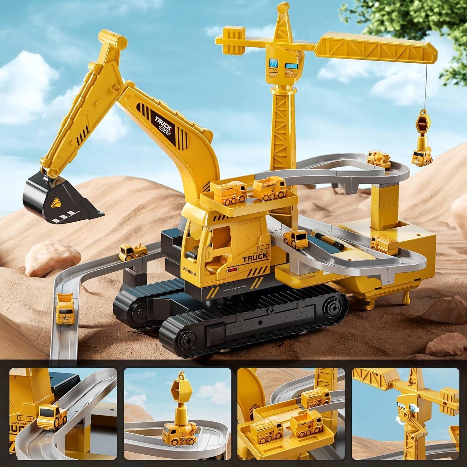 Construction Truck Toys New – Set, Friction Powered, Durable & Fun