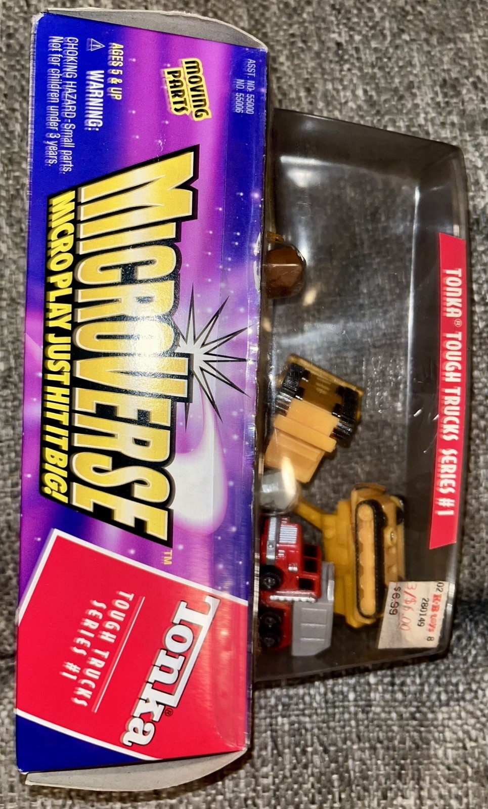 1996 Kenner Microverse Tonka Tough Series #1 Crane, Bull Dozer & Dump Trucks