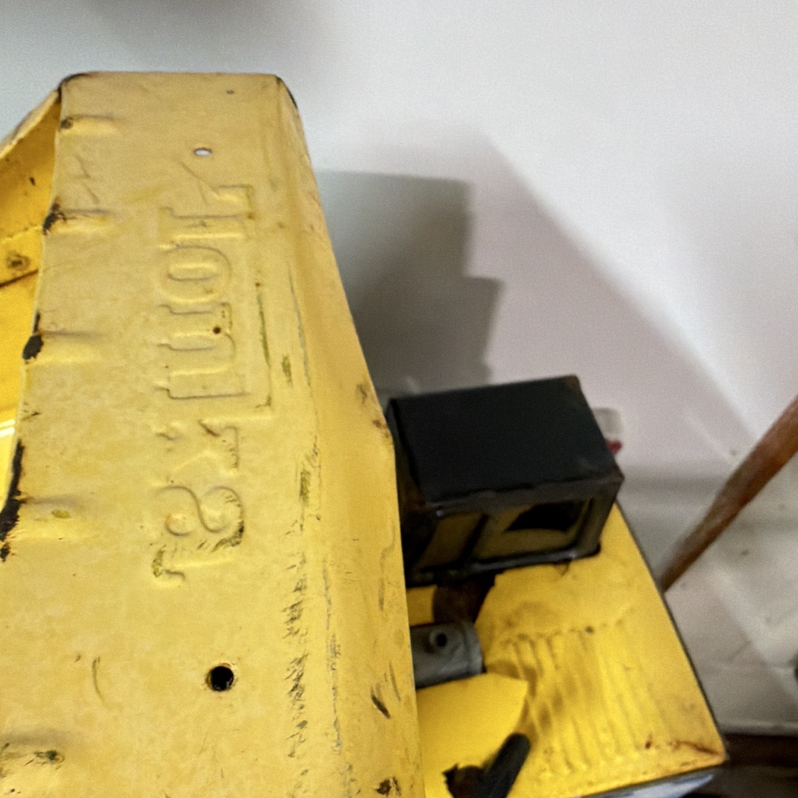 Tonka Vintage Diecast Dump Truck Toy, Yellow/Gray/Blue/Black, Model 354