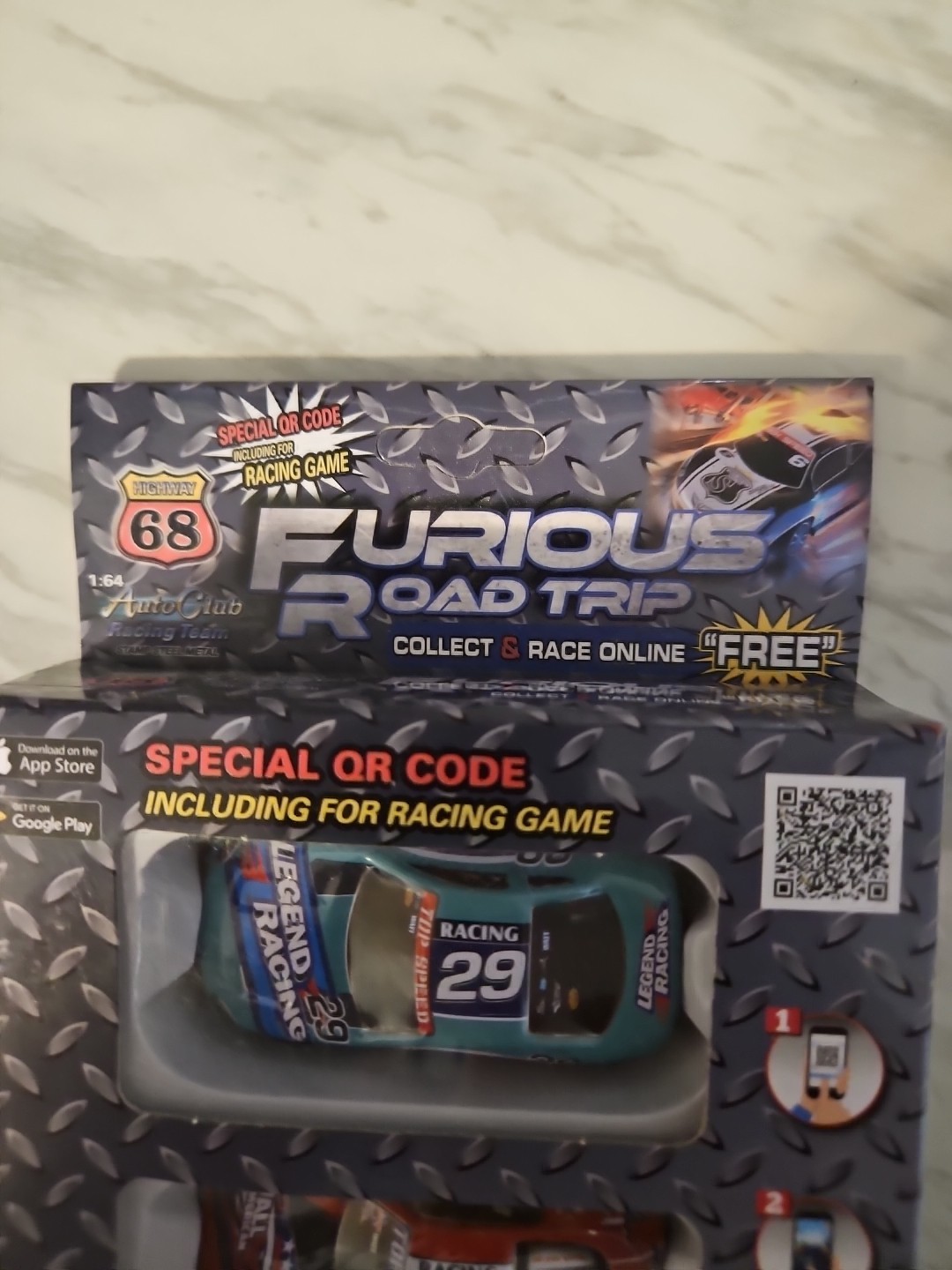 Hwy 68 Furious Road Trip-5 Race Cars / Pull-Back Action