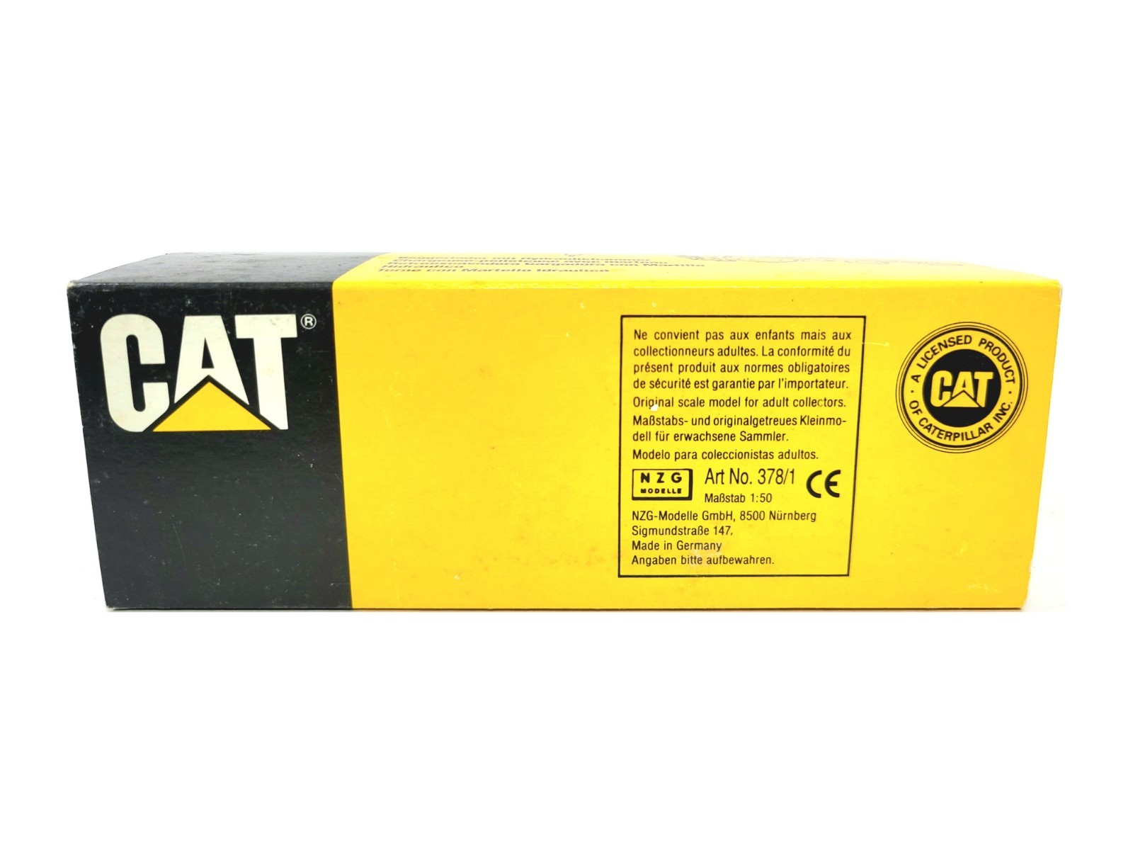 Cat 428 Backhoe Loader with Cab Hydraulic Hammer NZG 1:50 Scale Model #378/1