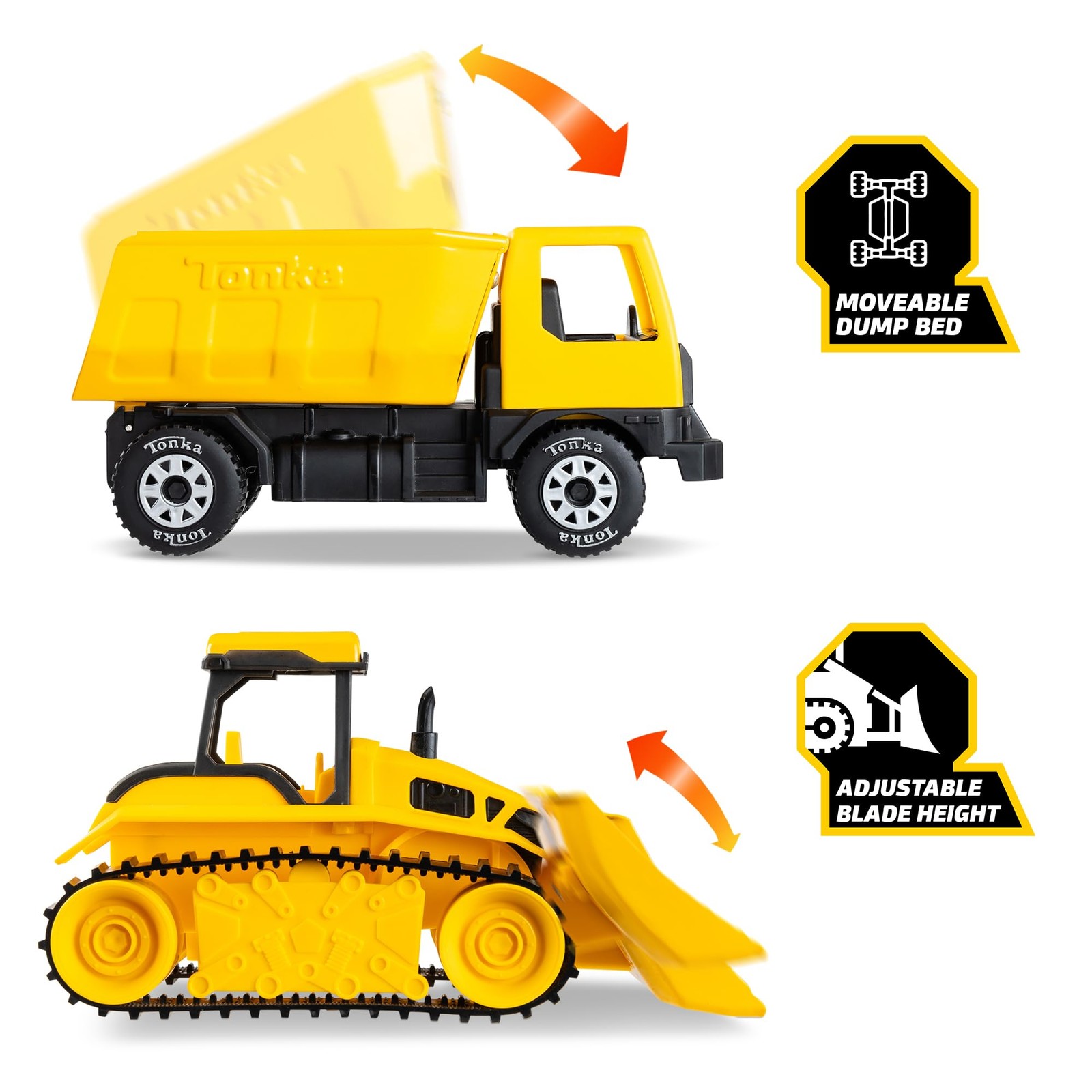 Steel Classics Giga Series Dump Truck Bulldozer 2-Pack