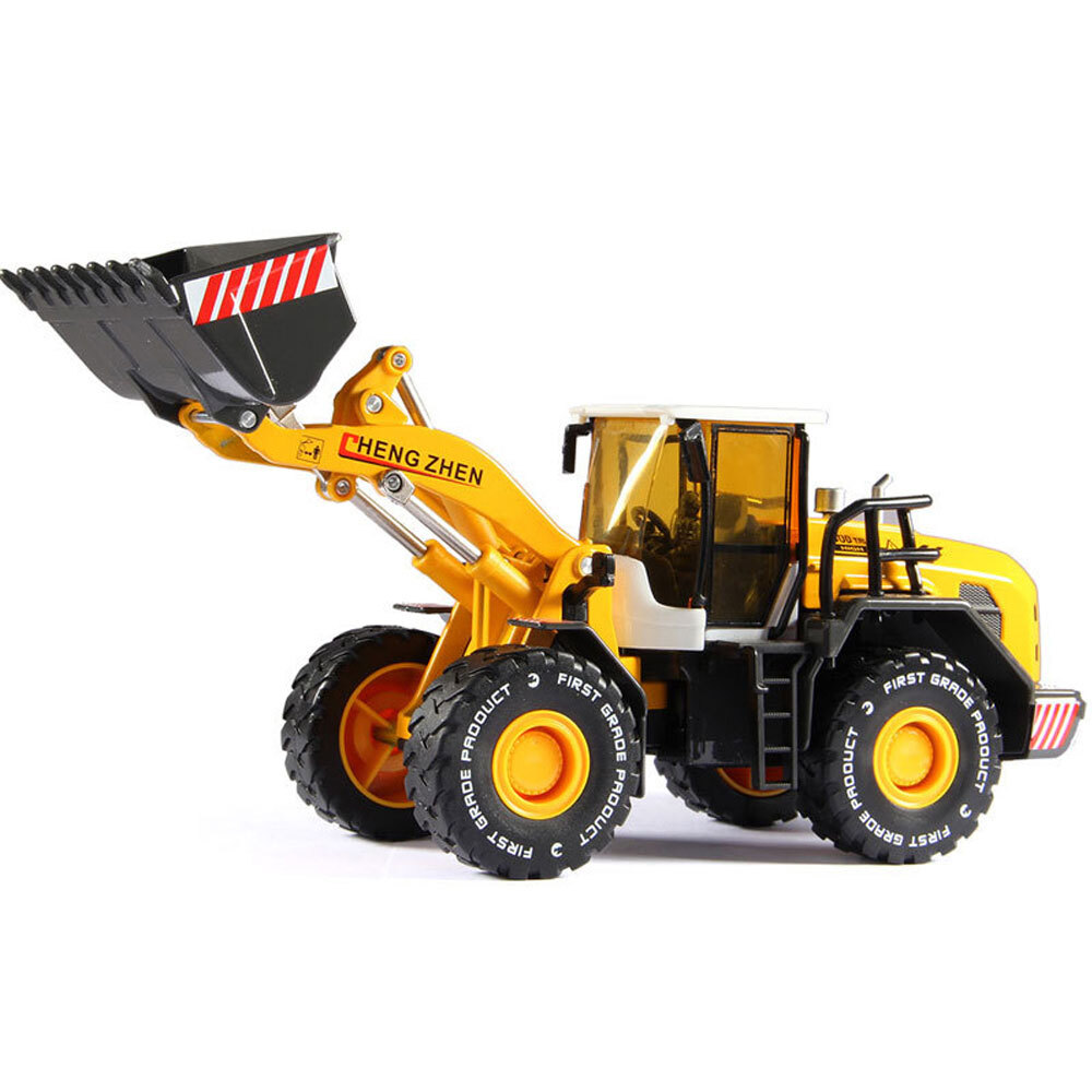 Loader Tractor Bulldozer Construction Vehicle Model Metal Diecast Toy Car Yellow