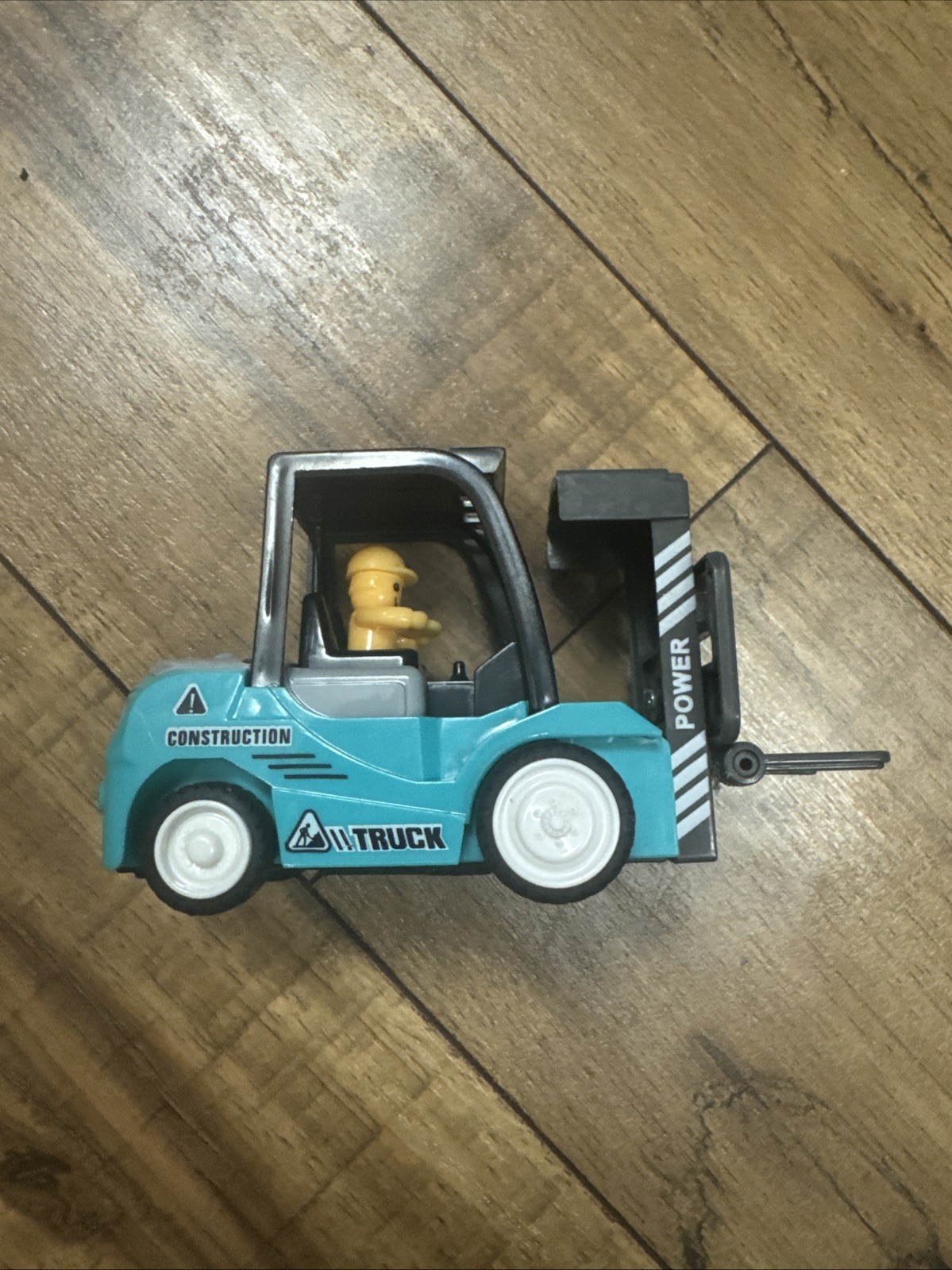 Builder Super Power Construction Forklift Road Toy Push Wind Up