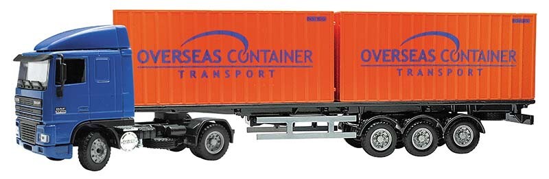 Joal 348 DAF 95XF Low Cab + Flatbed w/2 – 20′ Sea Containers 1/50 Die-cast MIB