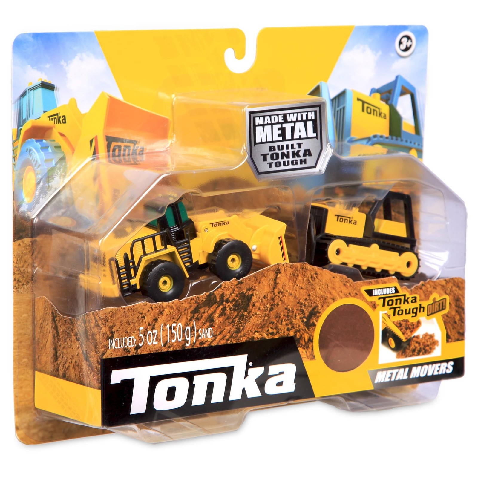 Basic Fun Tonka – Metal Movers Combo Pack Series 2 – Bulldozer and Front Loader