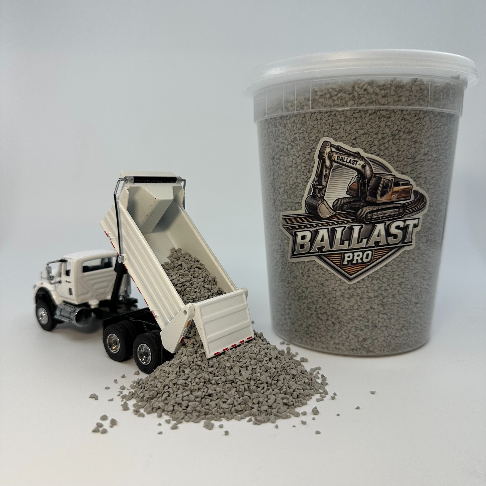 DIECAST CONSTRUCTION MODEL DIORAMA – LIGHT GRAY LIMESTONE GRAVEL MEDIUM BALLAST