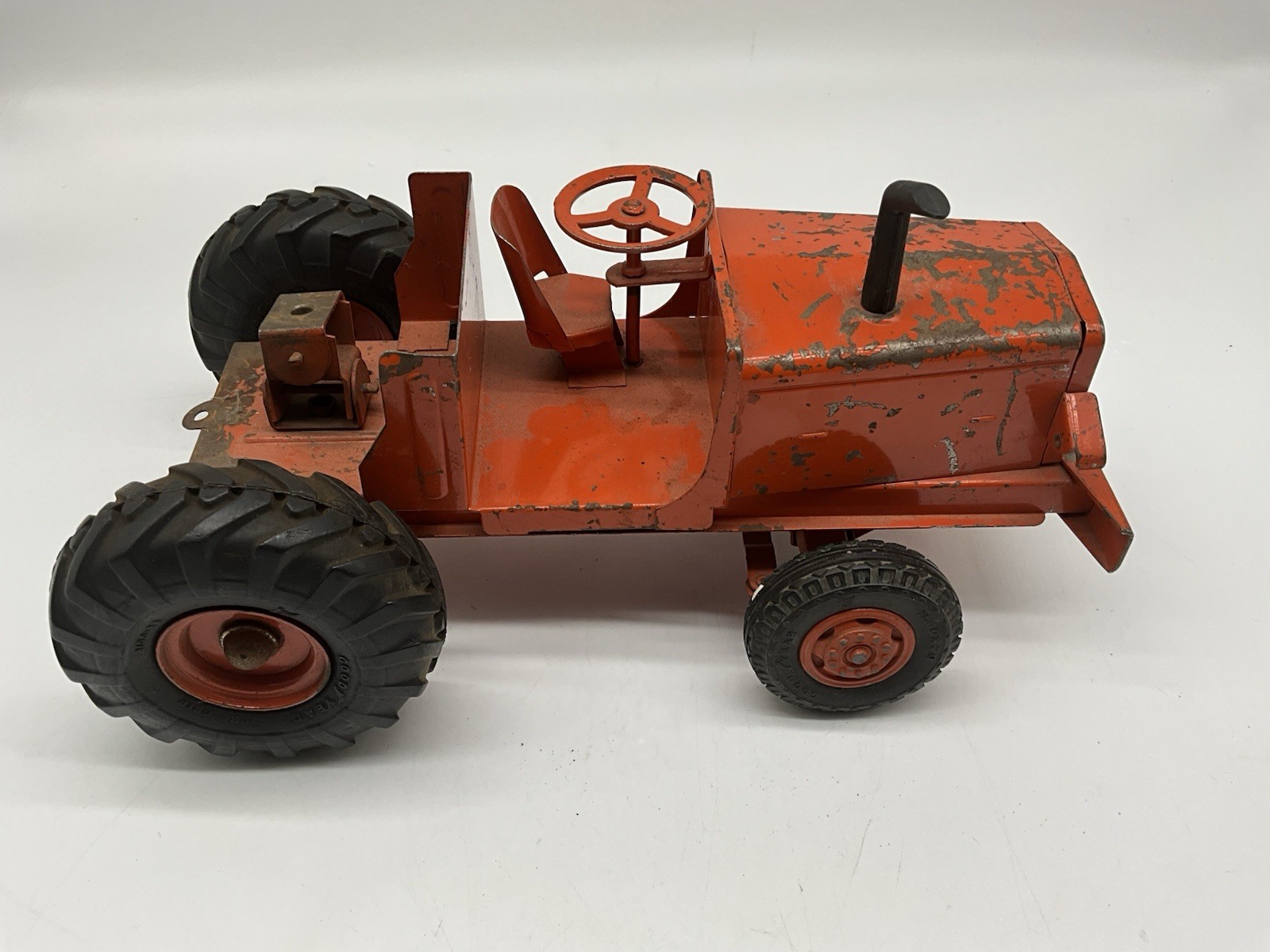 Doepke Euclid Tractor Toy Earth Mover 26″ Red Goodyear Tires Vintage 1950’s
