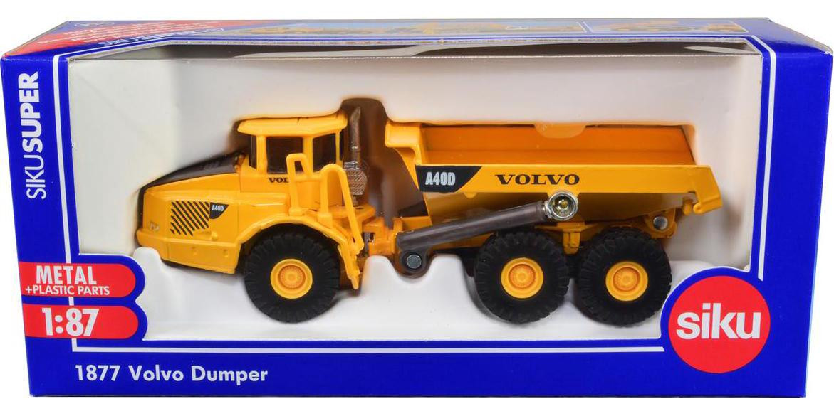 Volvo A40D Dump Truck Yellow 1/87 (HO) Diecast Model by Siku