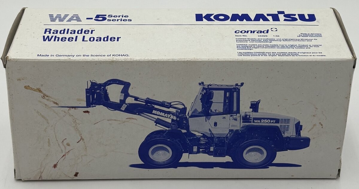 Conrad 2440 1:50 Scale Diecast Komatsu WA 250 PT-5 Wheel Loader LN/Box