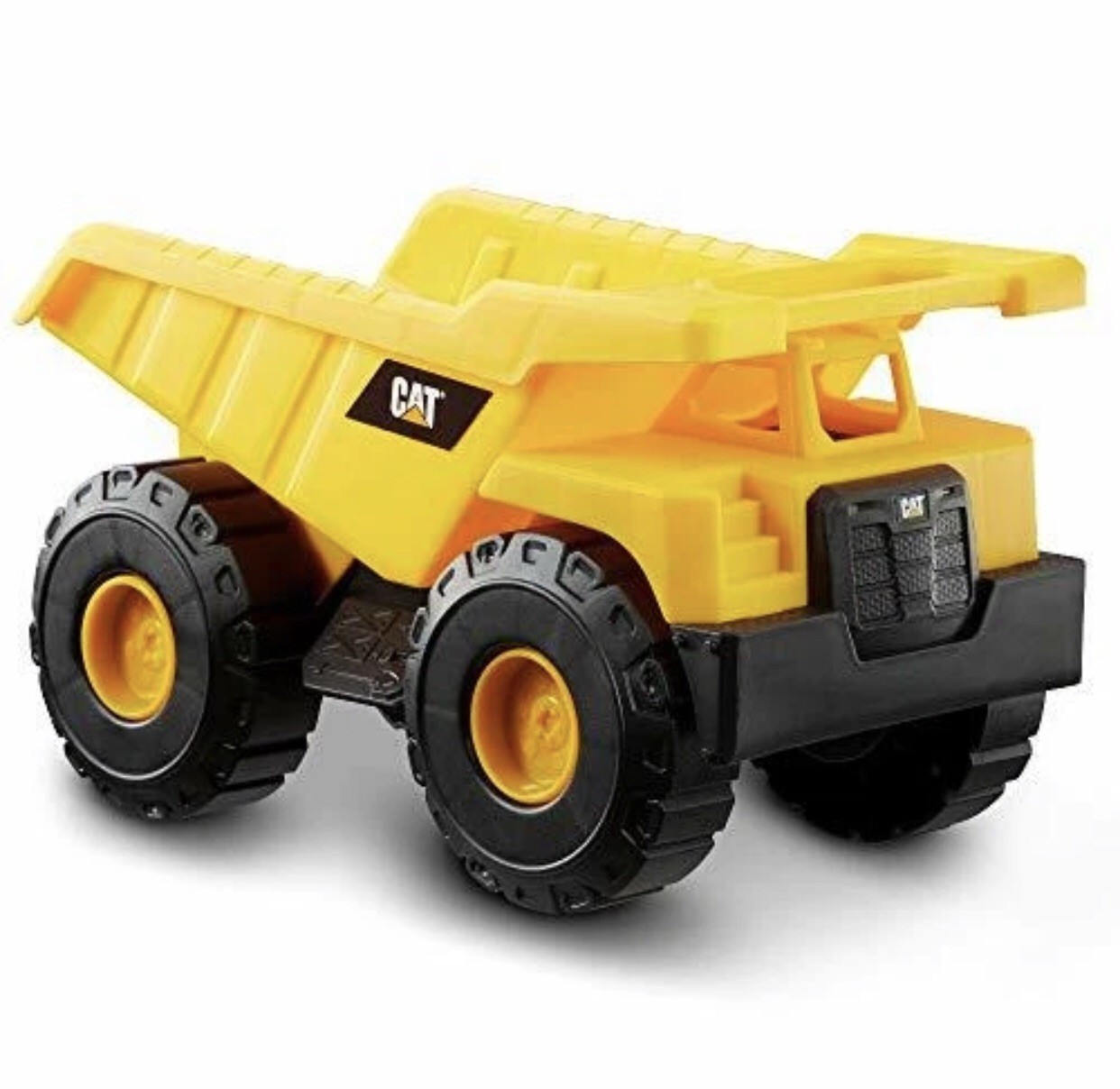 CAT Construction Toys, Mini Crew 3-Pack 7”, Push-Powered Yellow Construction