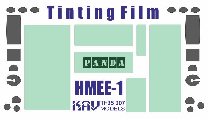 1:35 Window Tint Film for scale model HMEE 1 Panda Hobby PH 35041