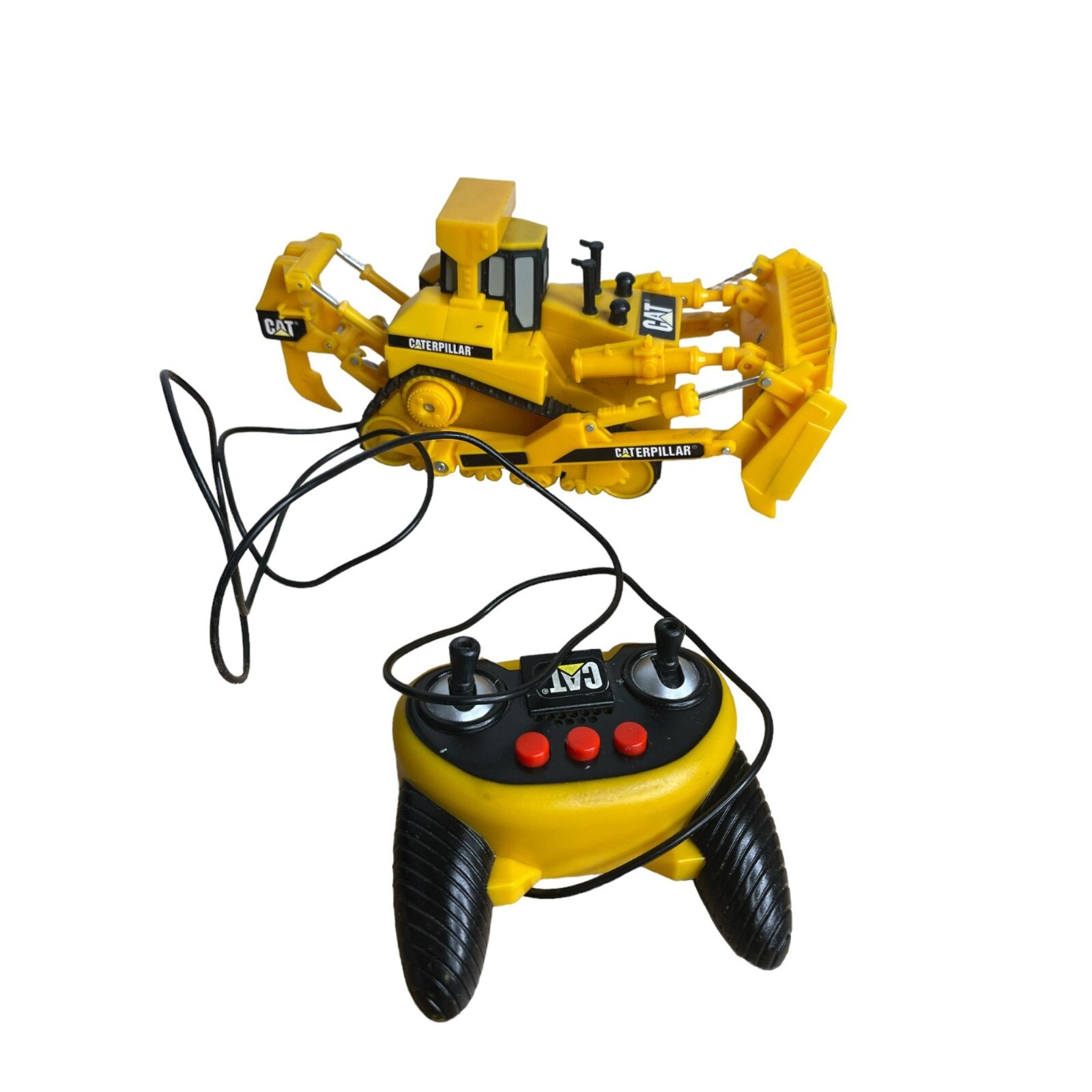 Caterpillar CAT Wired Remote Control Dump Truck Bulldozer Toy State Tested Works