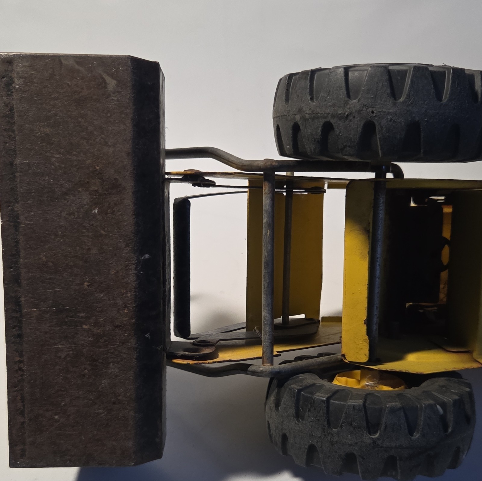 Vtg Tonka Turbo Diesel Front Loader Bulldozer Yellow Pressed Steel XMB-975 1970s