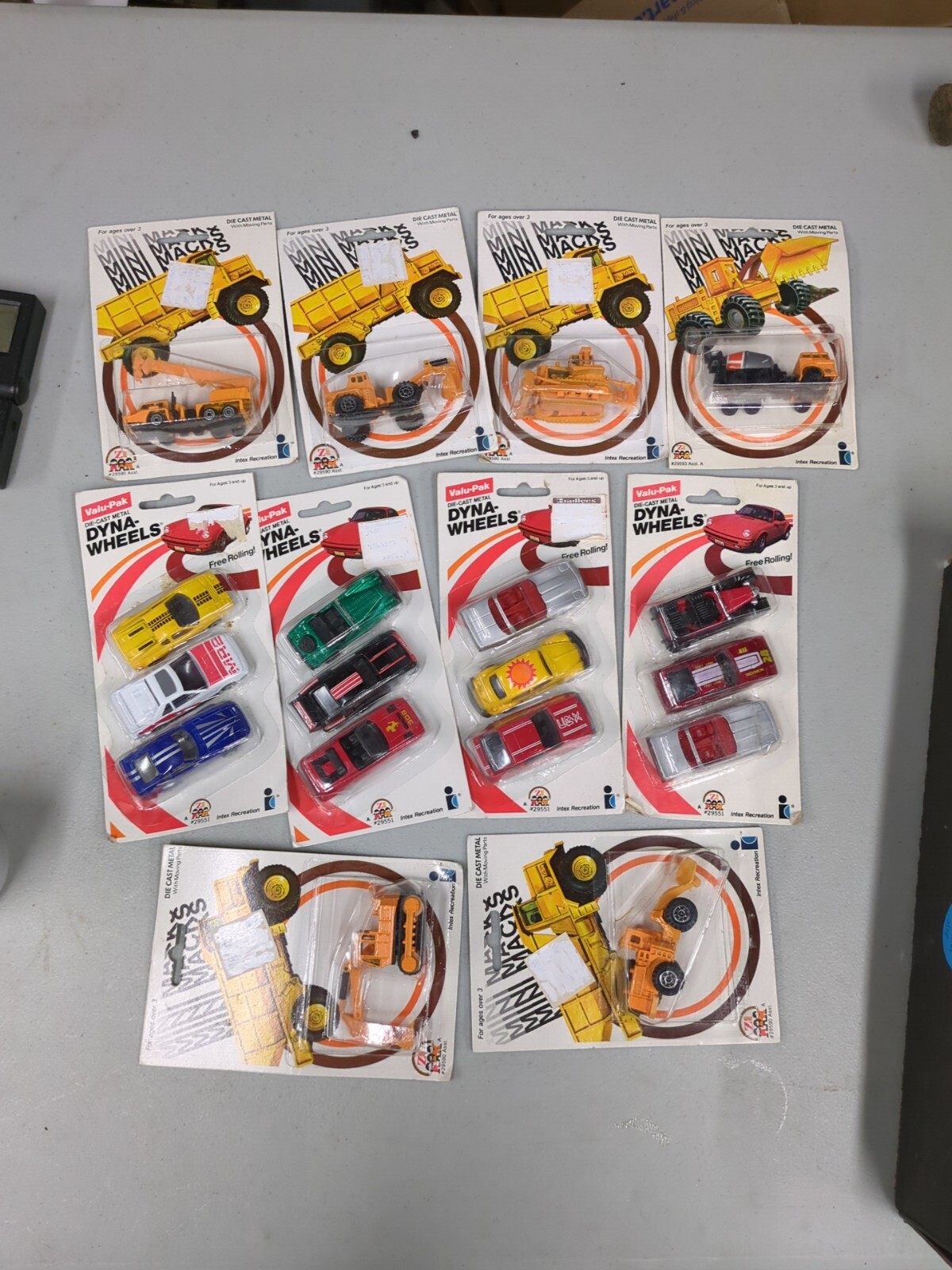 Vintage lot of 10 Zee Toys Mini Macks Lot Construction And Value Packs Diecast