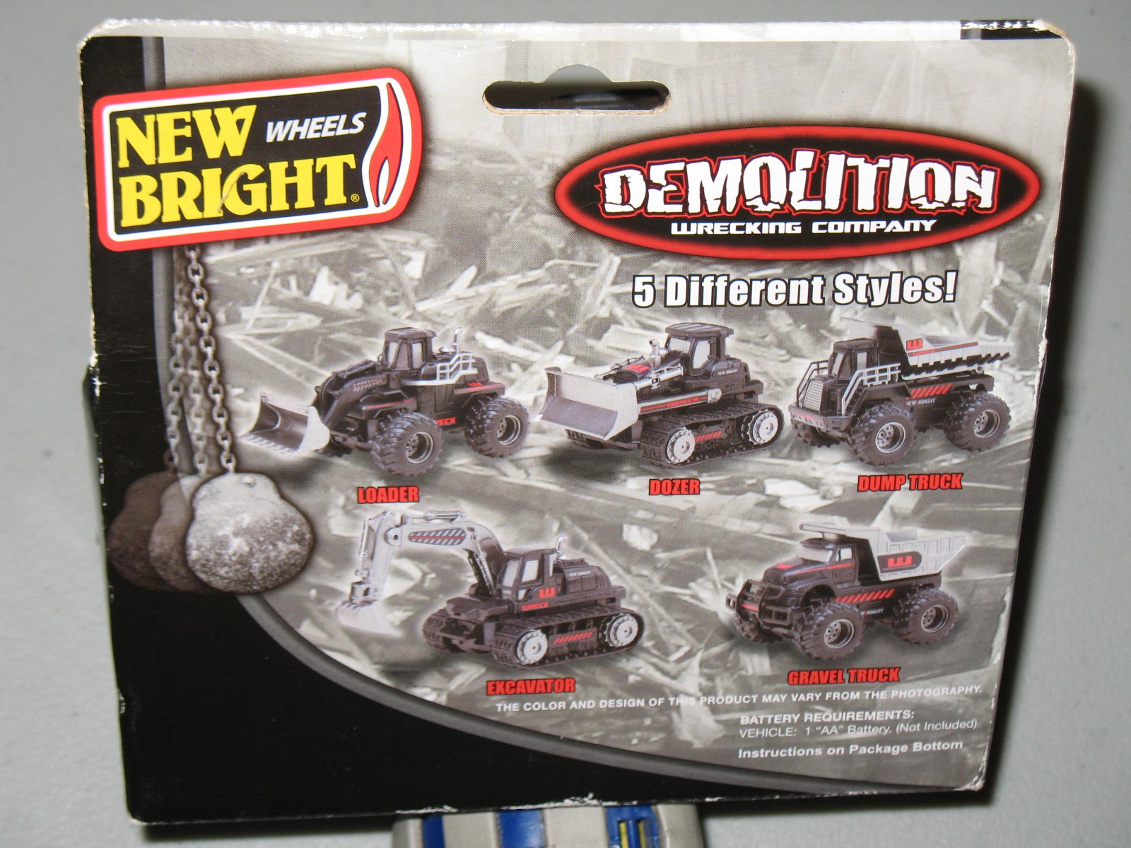 New Bright Wheels Demolition Wrecking Company Construction Loader 20325 battery
