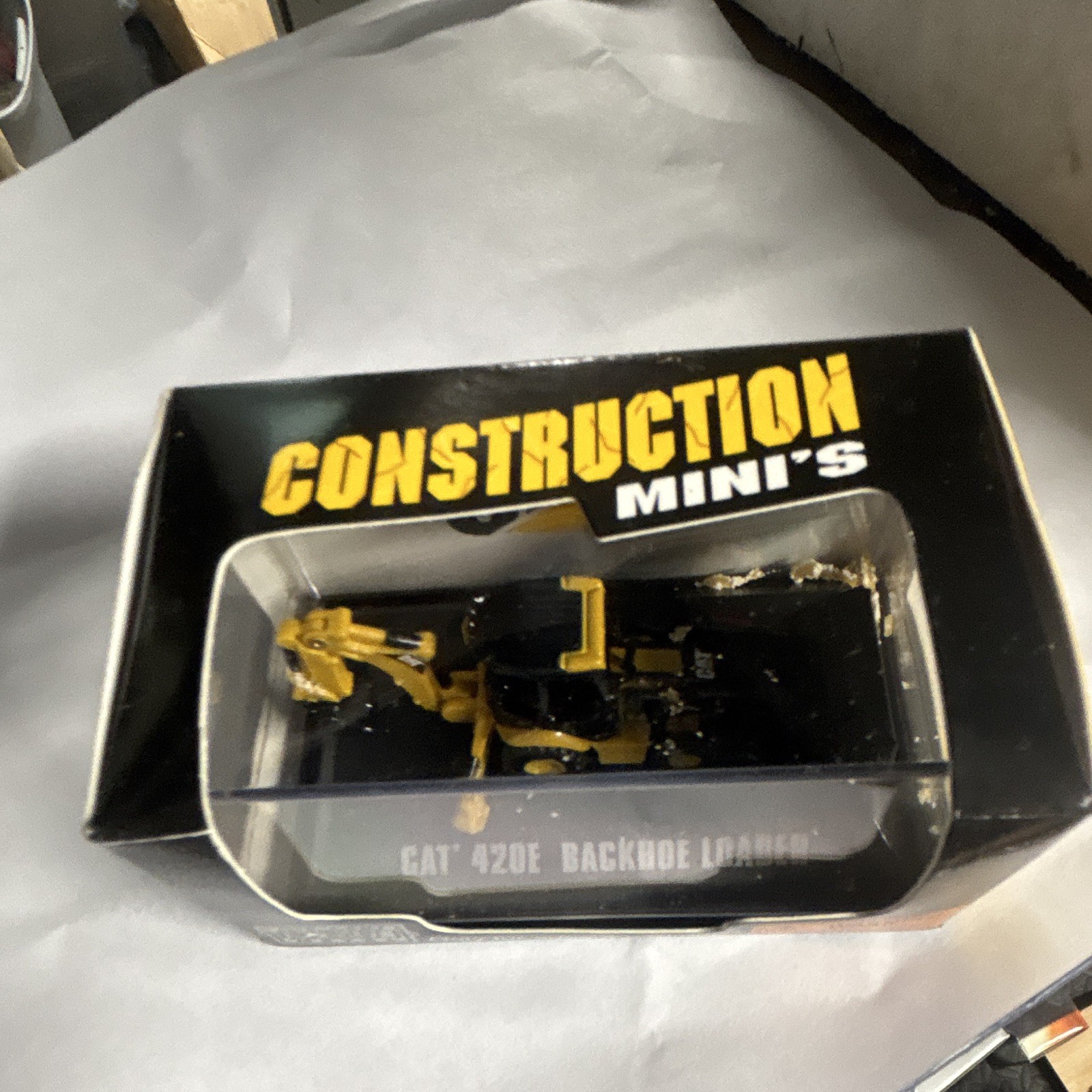Norscot CAT 420E Backhoe Loader 1:87 Diecast Metal Yellow/Black 55423
