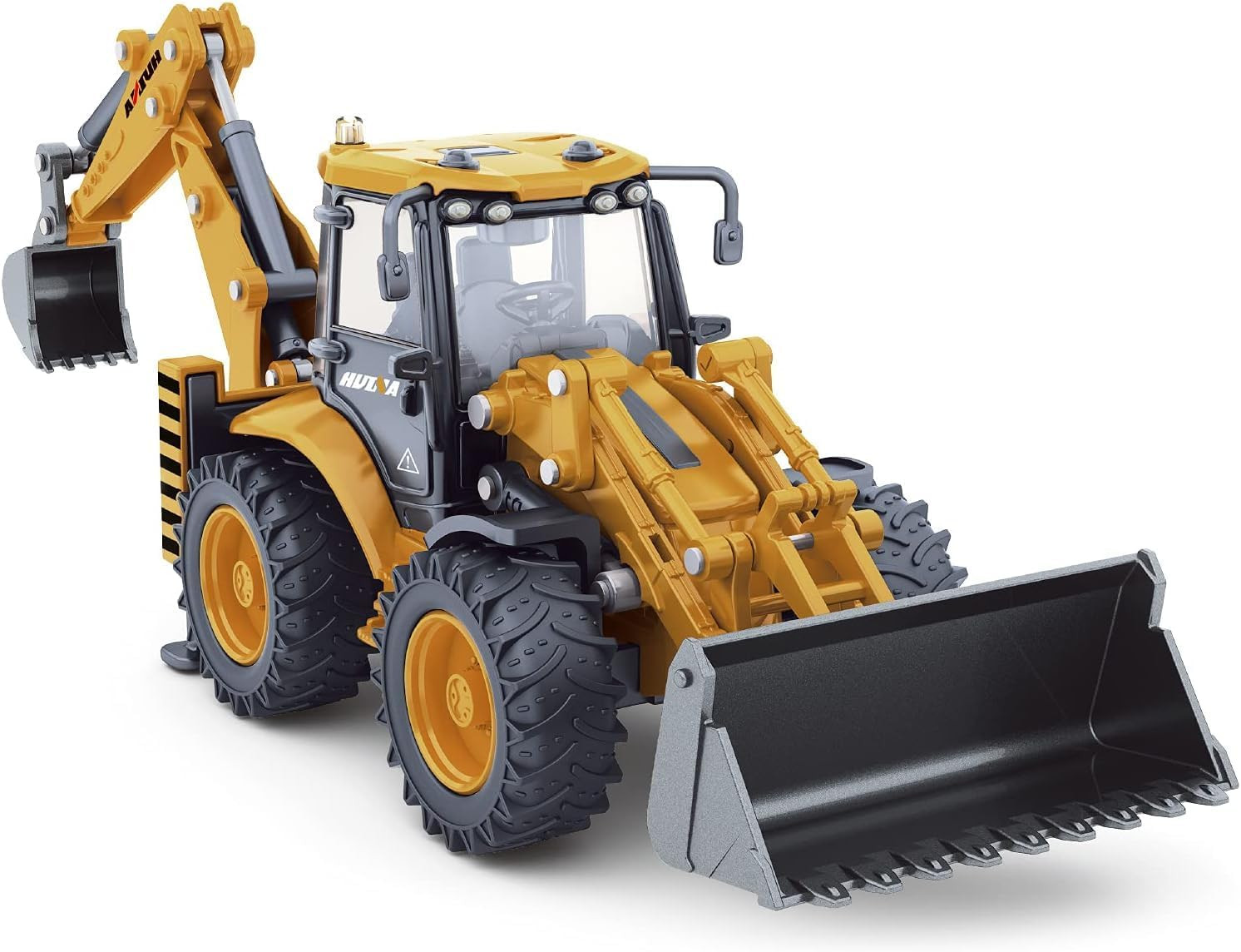Die-Cast Excavator Backhoe Front Loader Truck 1/50 Metal Engineering Vehicle Con