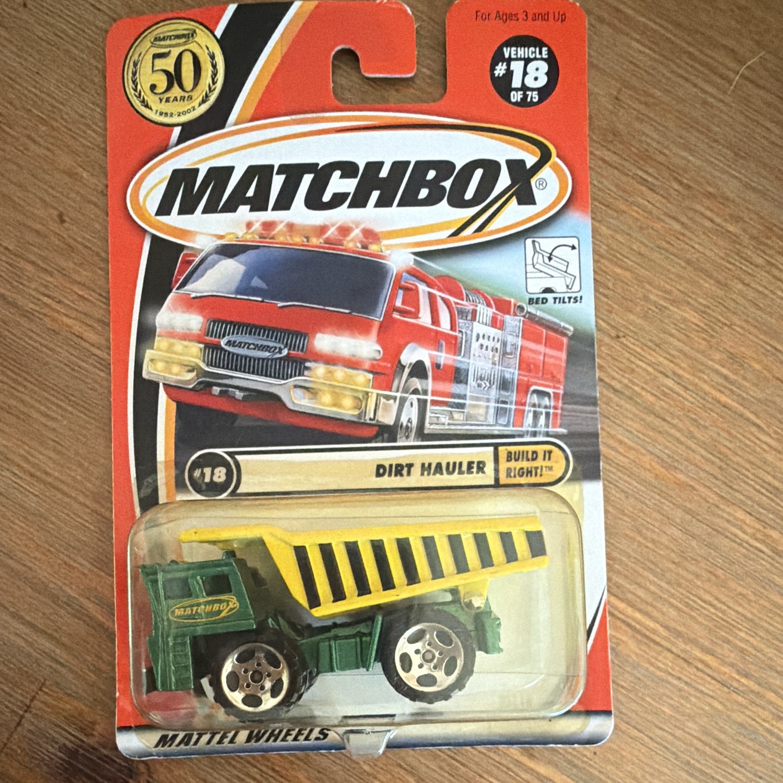 Matchbox Dirt Hauler To the Rescue! 50th Birthday 1:64 Diecast 2002 Green