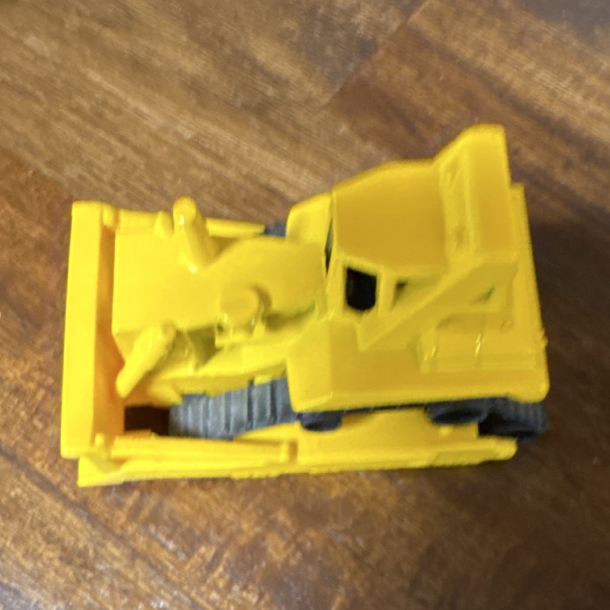 Hot Wheels 1991 Yellow Black Plastic Dozer Malaysia Vintage Construction Vehicle