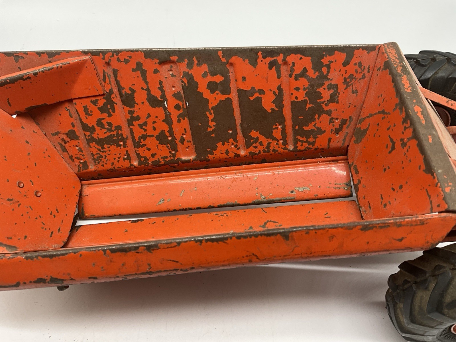 Doepke Euclid Tractor Toy Earth Mover 26″ Red Goodyear Tires Vintage 1950’s