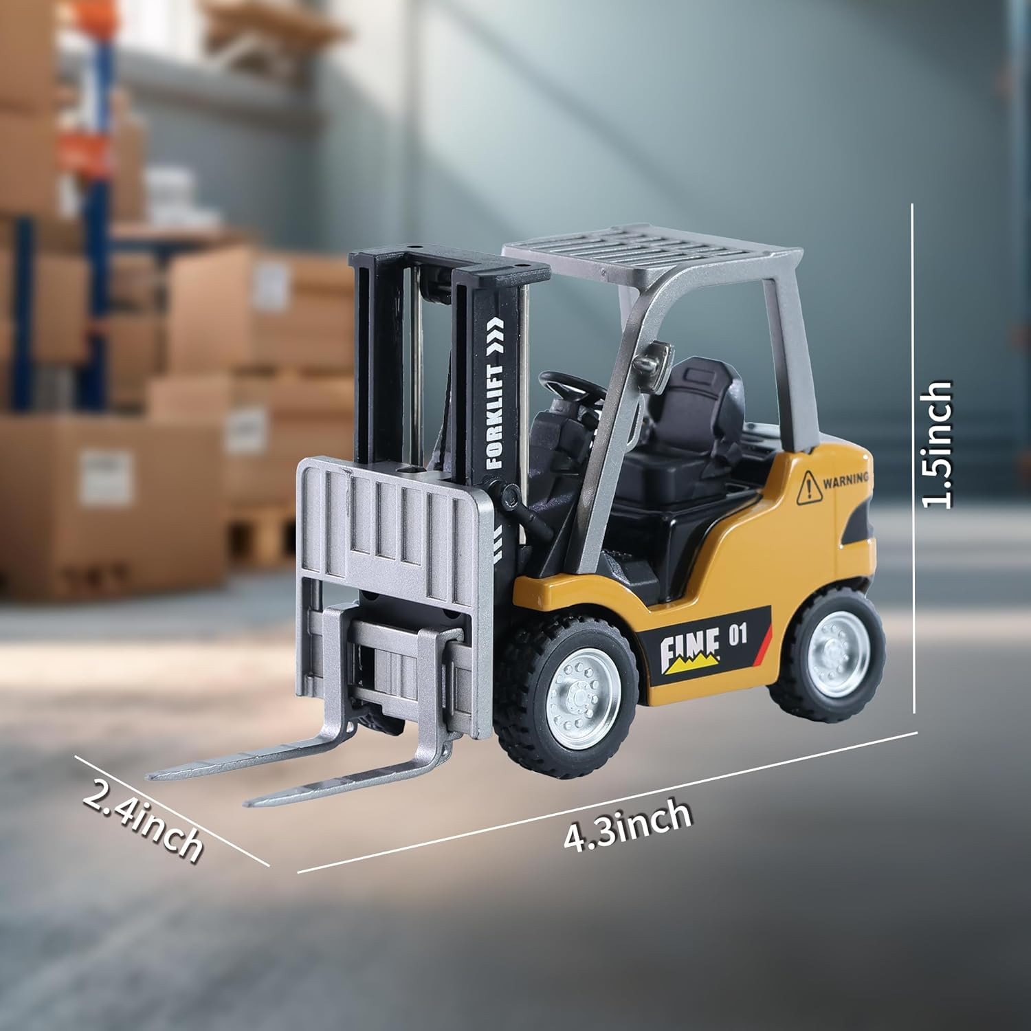 Remote Control RC Forklift Cranes,1/64 Mini Rechargeable Forklift Truck,2 in 1 T
