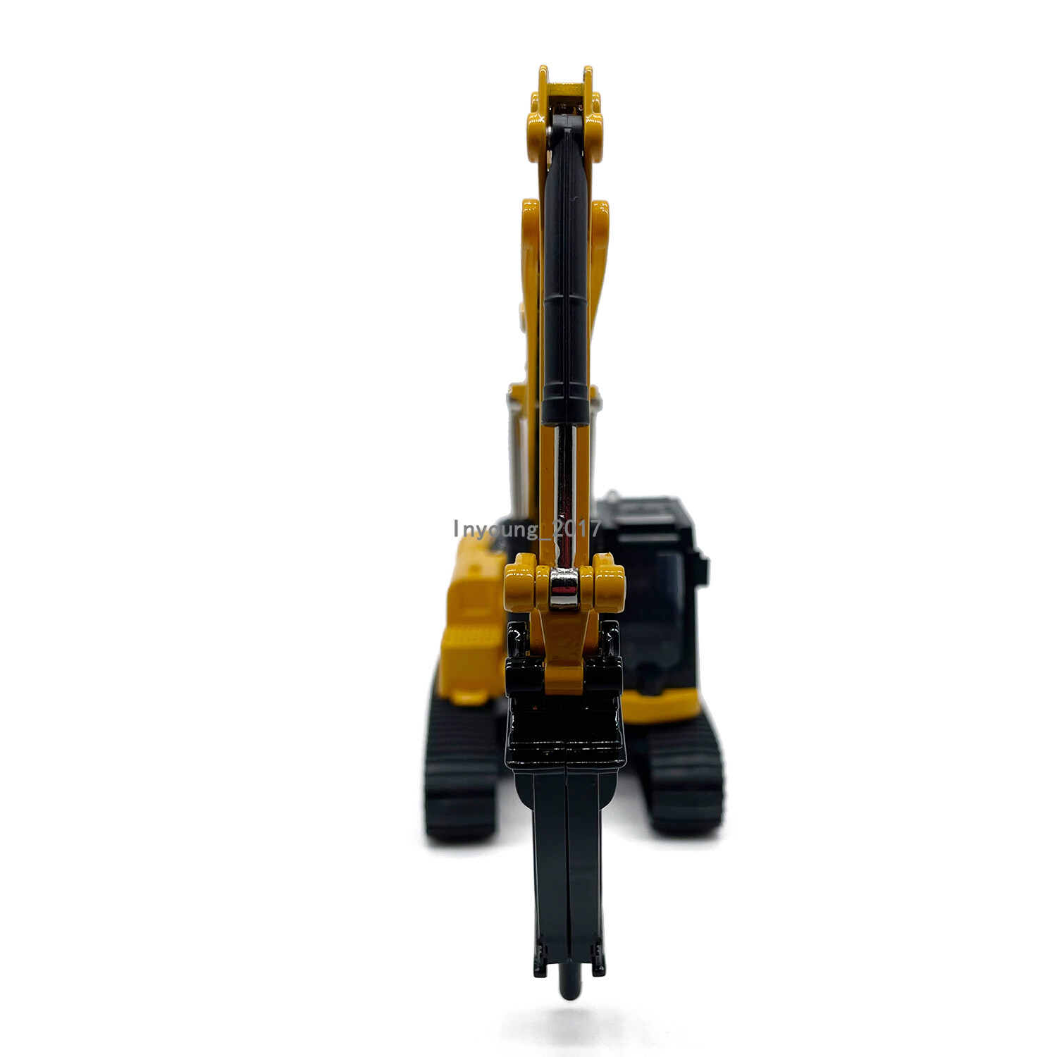 1:60 Drill Excavator Toy Construction Equipment Model Diecast Toy Vehicle Yellow