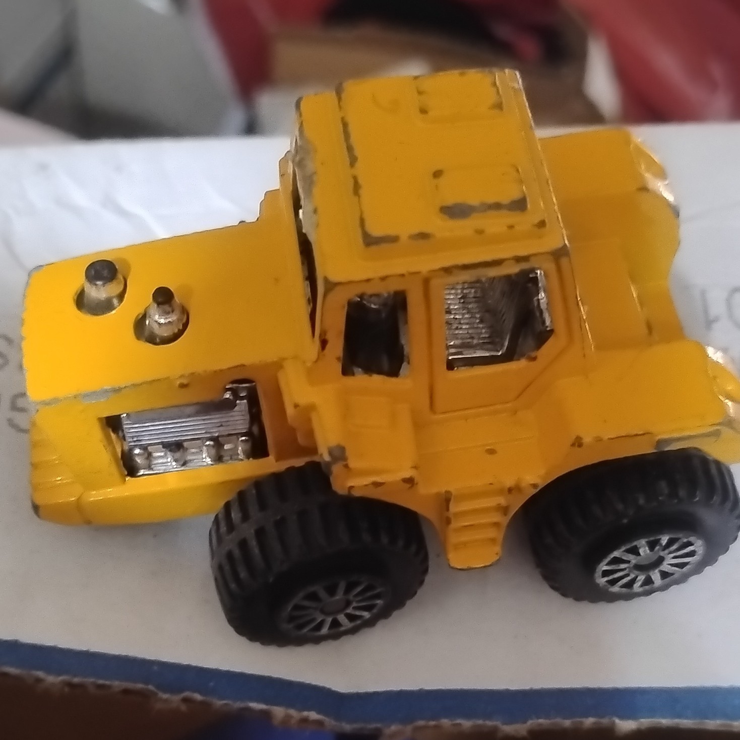 Yellow/Black Diecast Construction Vehicle Loader Toy, 4-Wheel