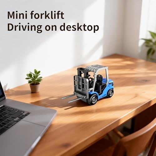 Mini 1/64 RC Forklift Toy – 7 Channel Remote Control Truck with Lights & Sounds,