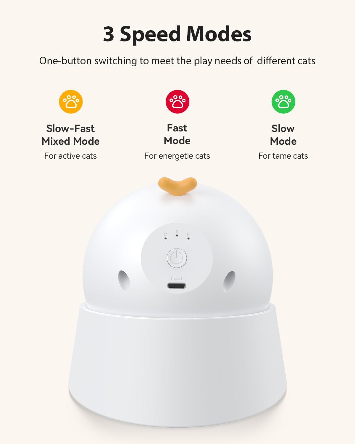 ROJECO Auto Laser Cat Toy – Random Motion Track, Magnetic 360 Base, Run Quiet,Re