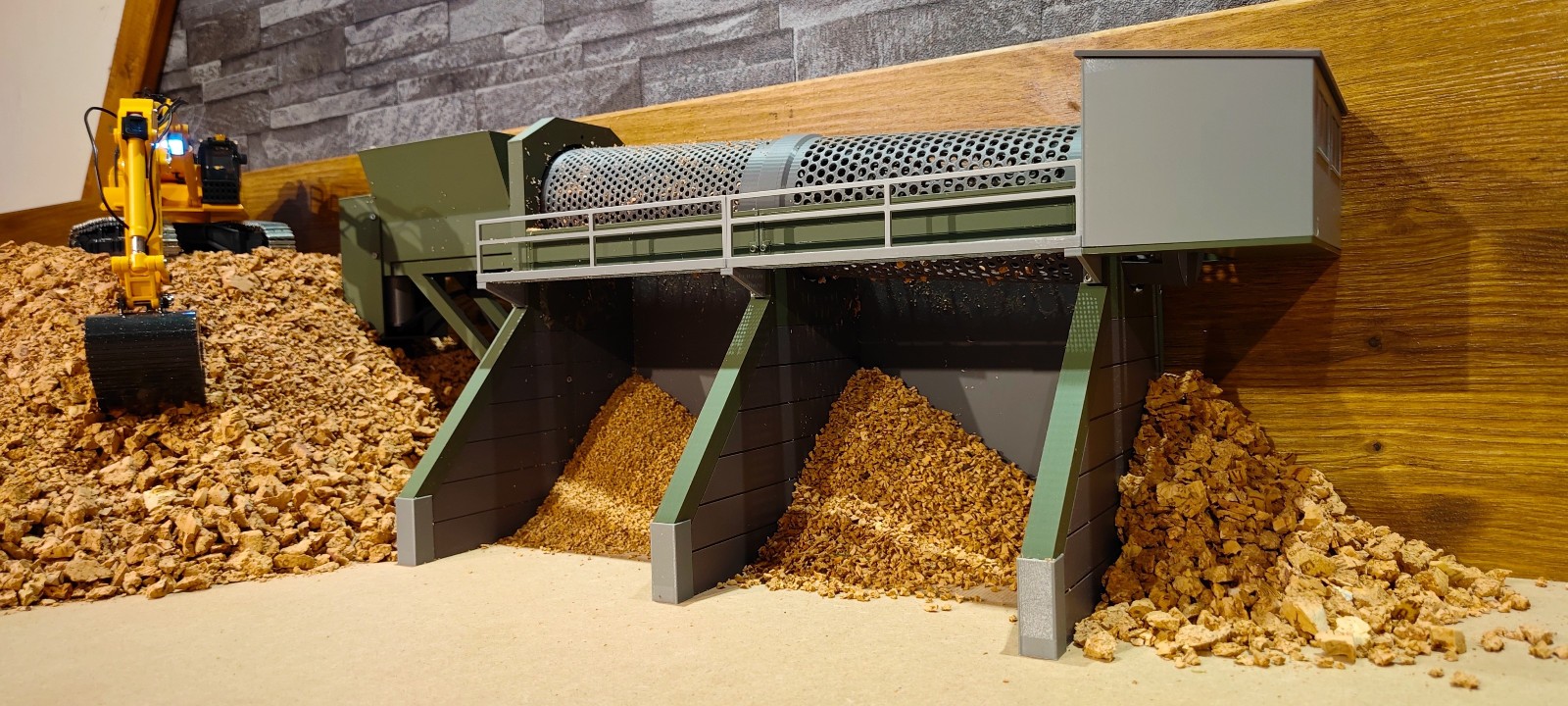 CT3D Design CT 134M Screening 1:50 Drum Screening Plant RC Drum Screening System