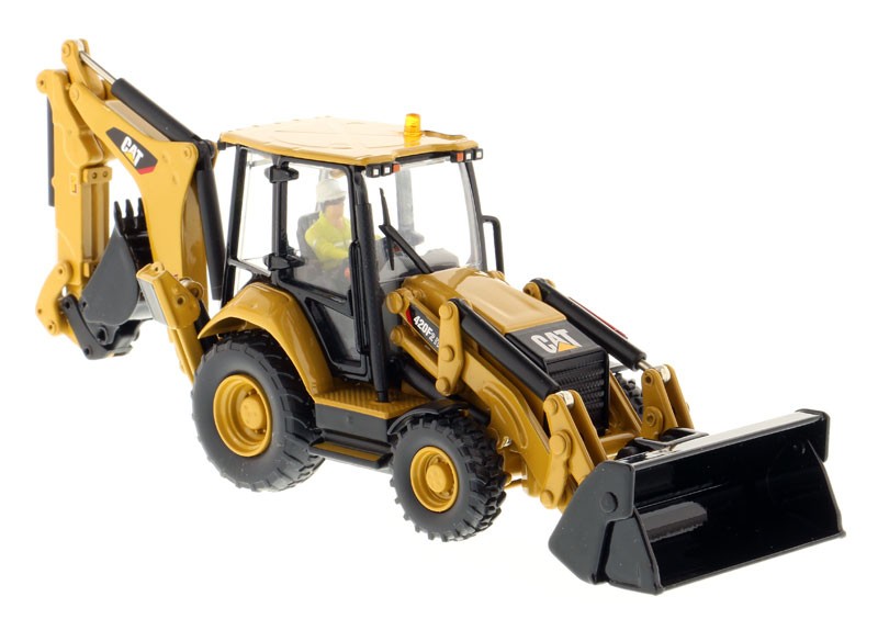 DIECAST MASTERS – CATERPILLAR 420F2 Backhoe with Driver and Metal Box…