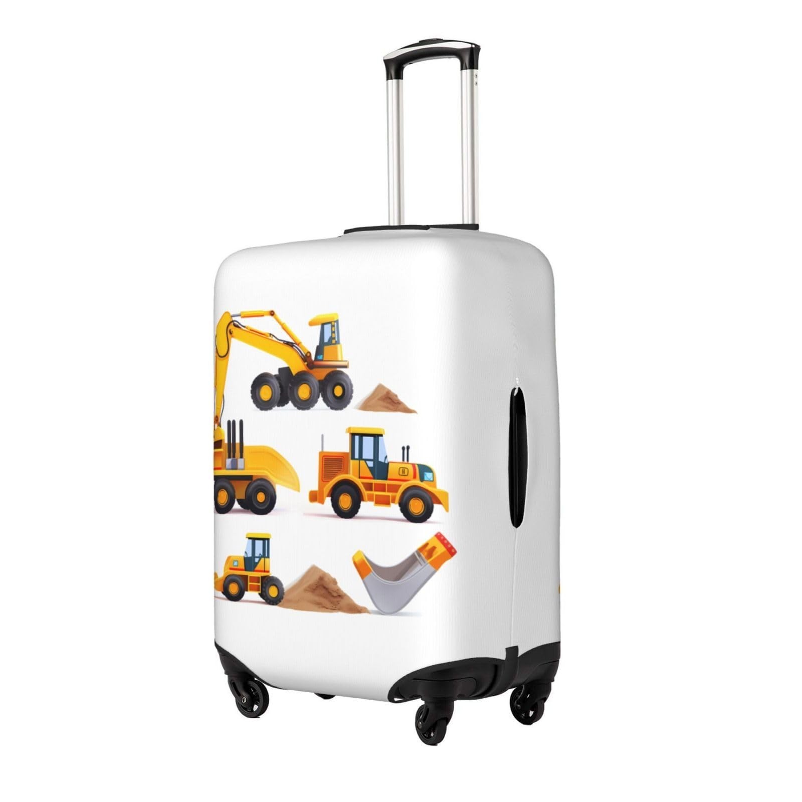 Machinery Excavator Truck and Loader Travel Luggage Suitcase COVER, Cartoon B…