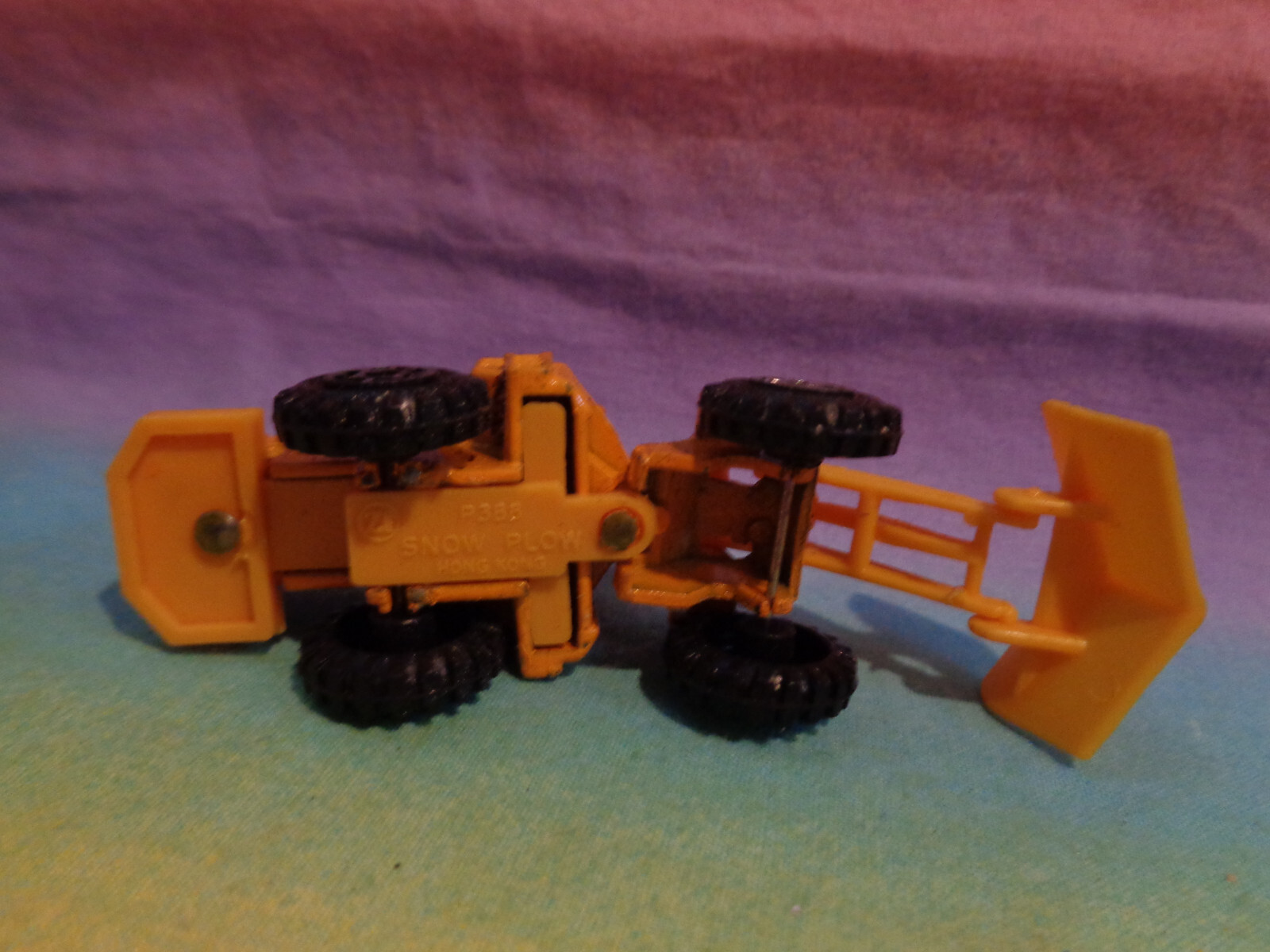 Vintage 1980’s Yellow / Orange Snow Plow ZEE P388 Plastic Diecast Toy Hong Kong