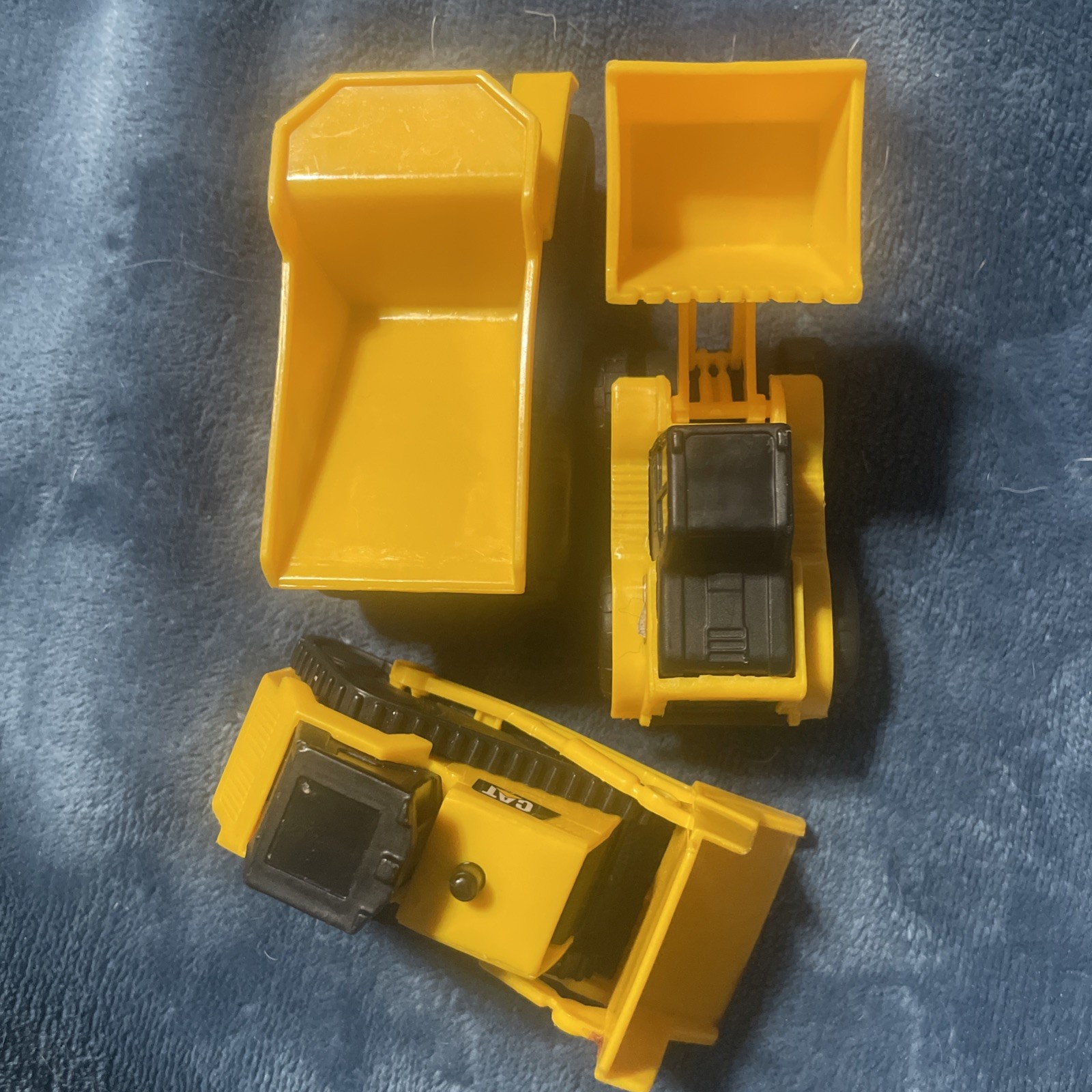 Mini CAT Dump Truck Excavator Loader Plastic Caterpillar 3 Toys Toy