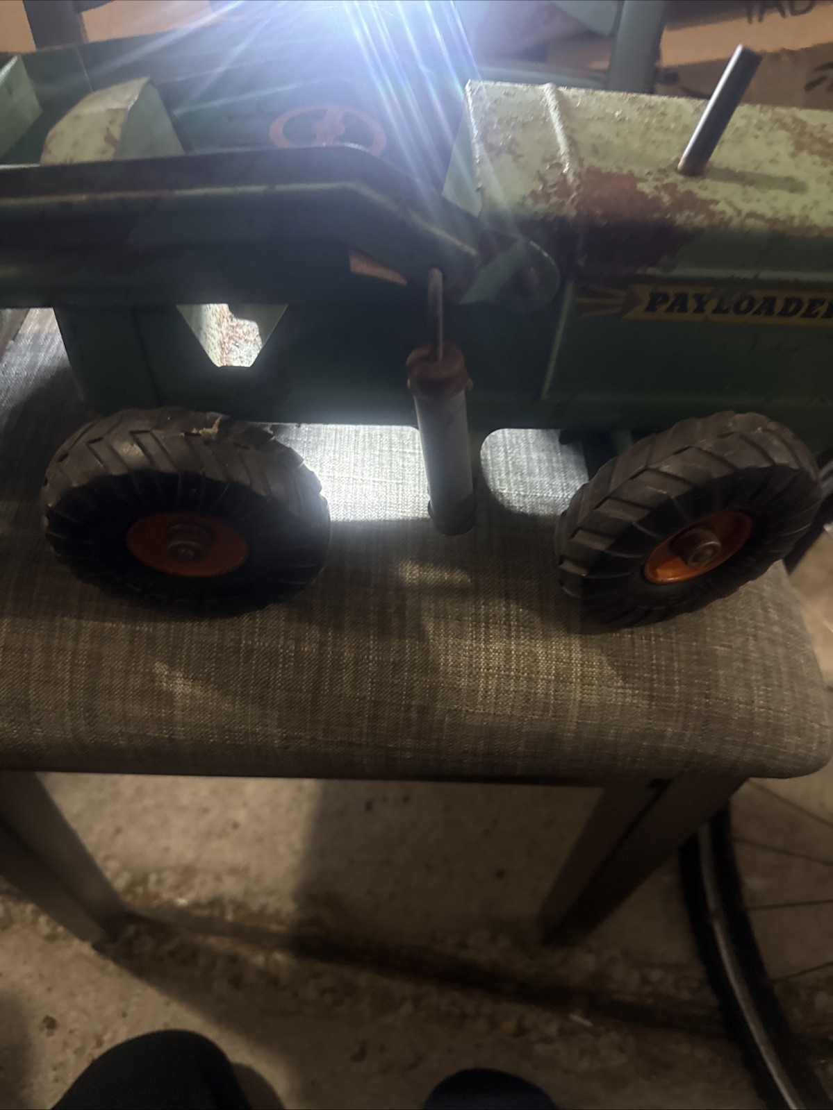Rare Vtg Nylint Hough H-25 Payloader Green Pressed Steel Construction Toy