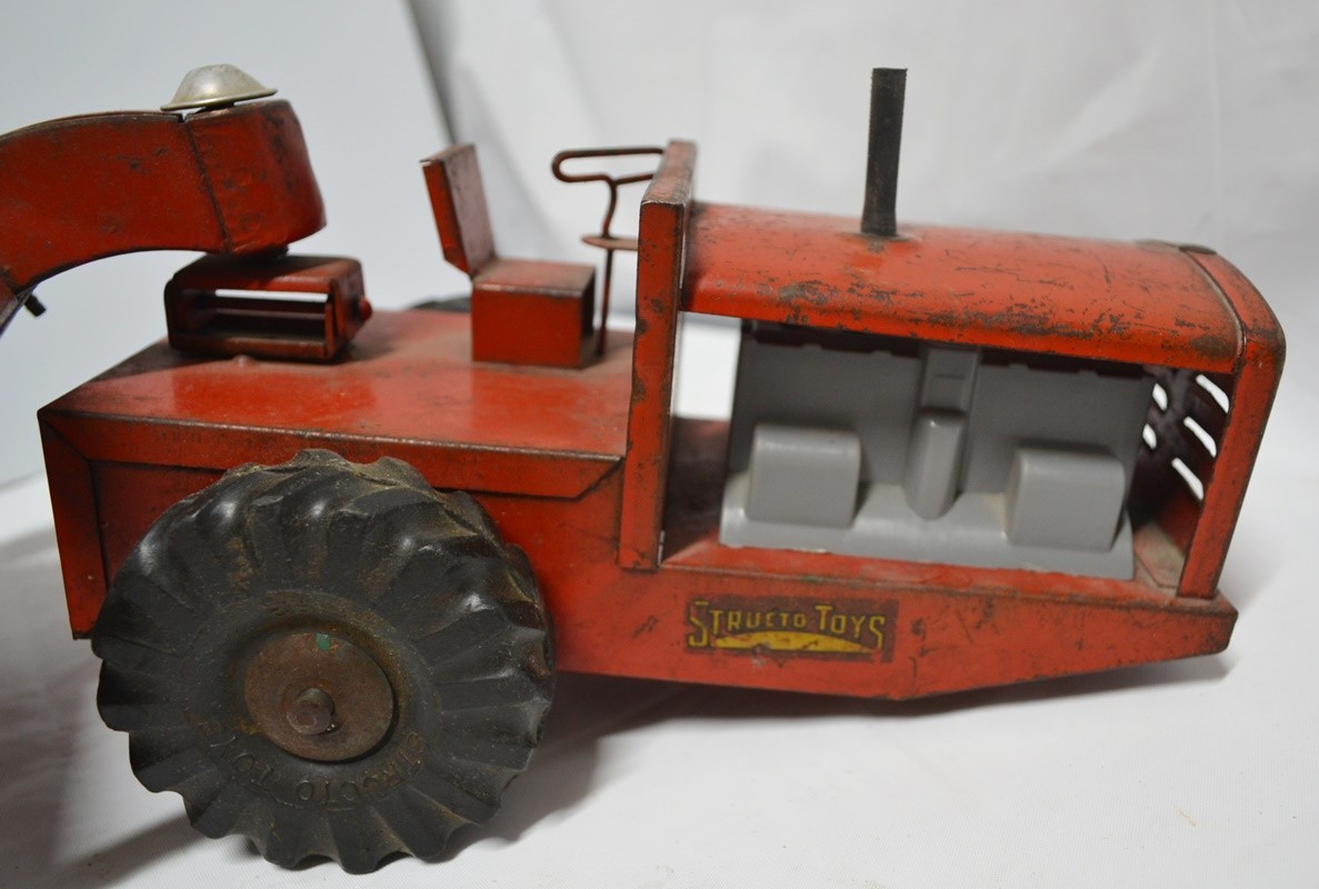 150’s Vintage Structo Earth Scraper Pressed Steel Toy