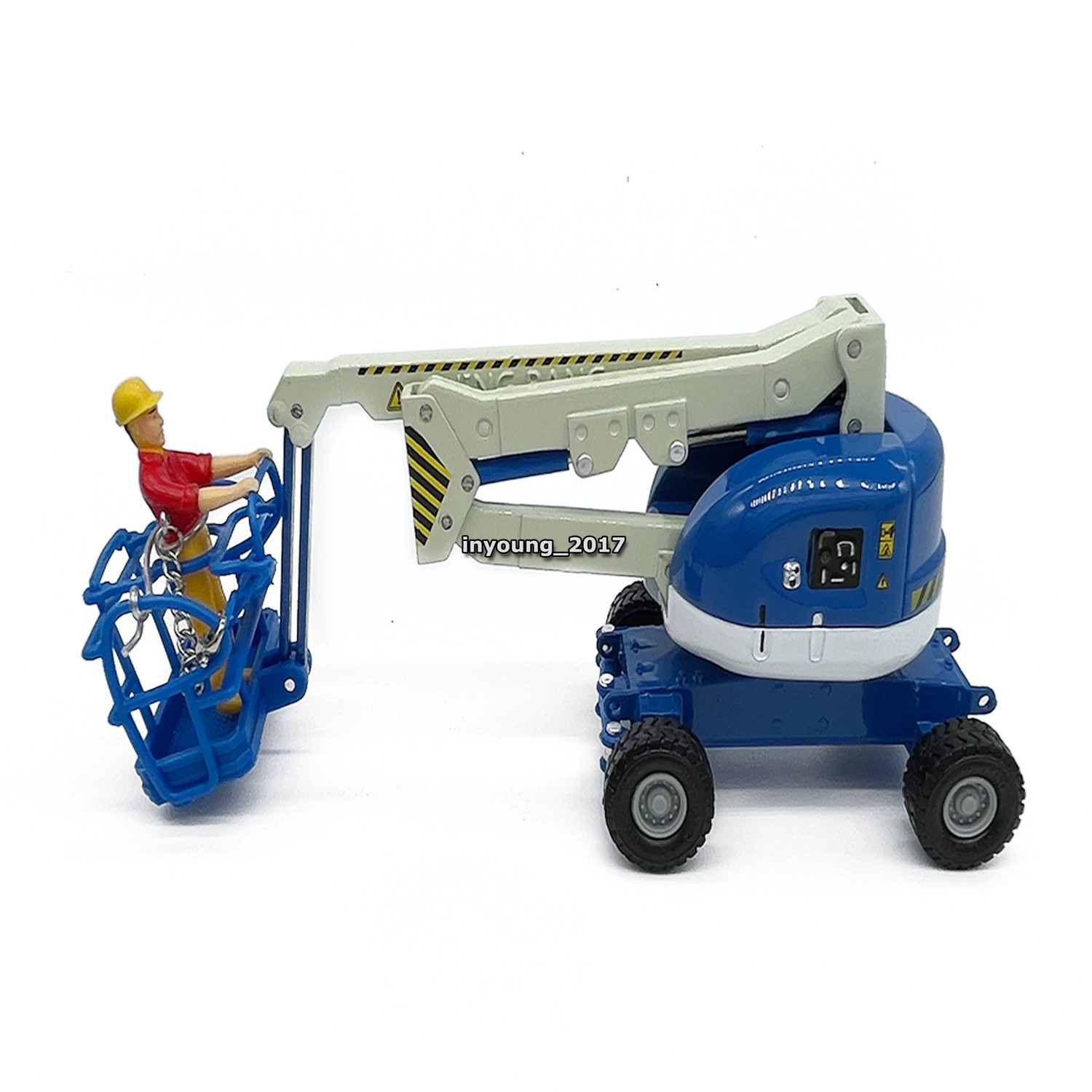 Aerial Work Platform Truck Model Toy Metal Diecast Construction Equipment Blue