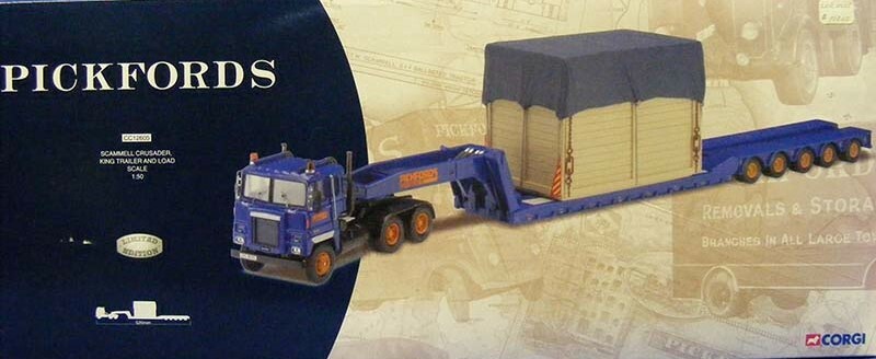 Corgi 12605 Scammell Crusader + 5-Axle King Trailer w/Case Load 1/50 Diecast MIB