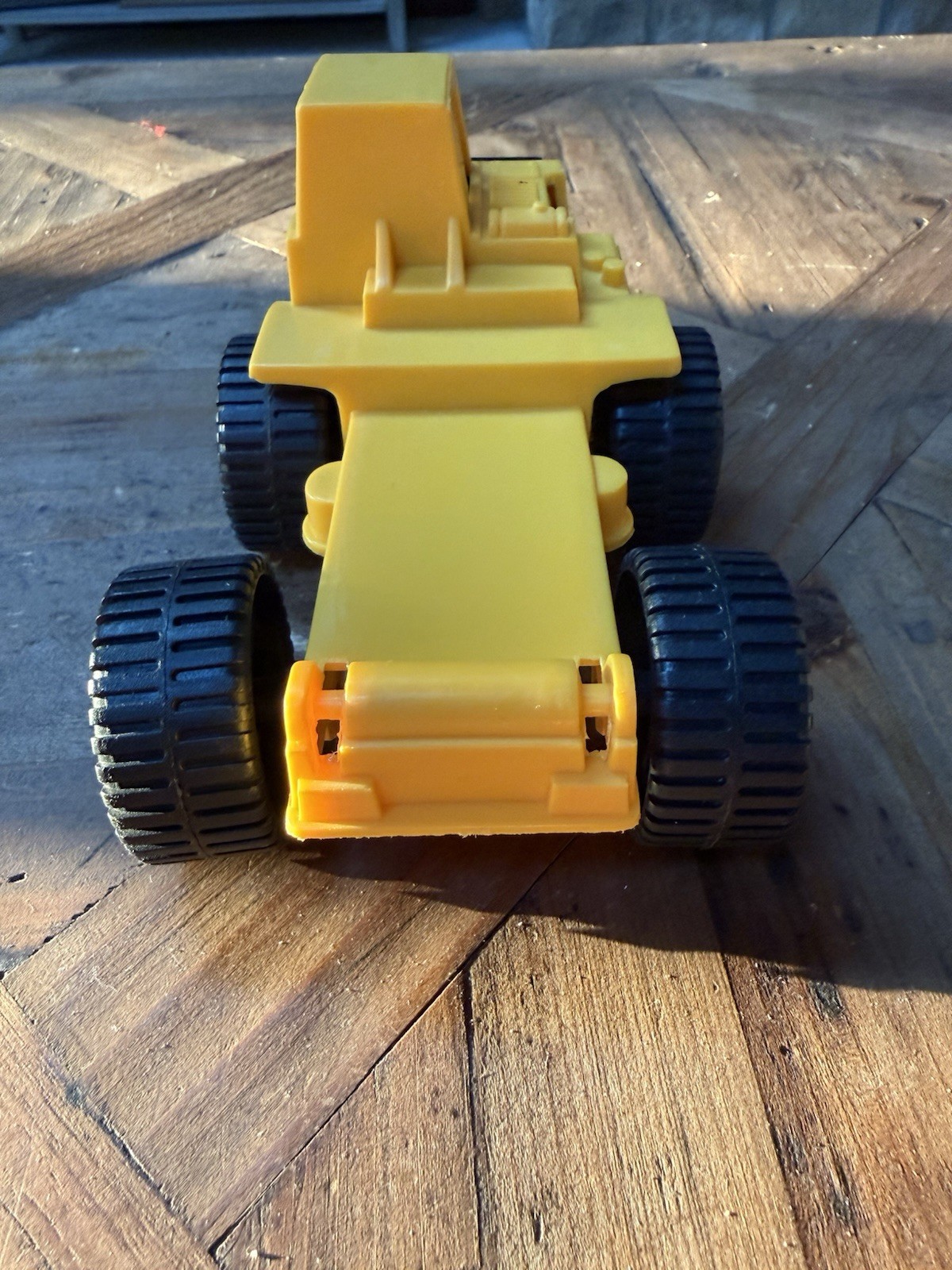 Tootsietoy Yellow & Black Plastic Construction Vehicle Toy, Made in U.S.A.
