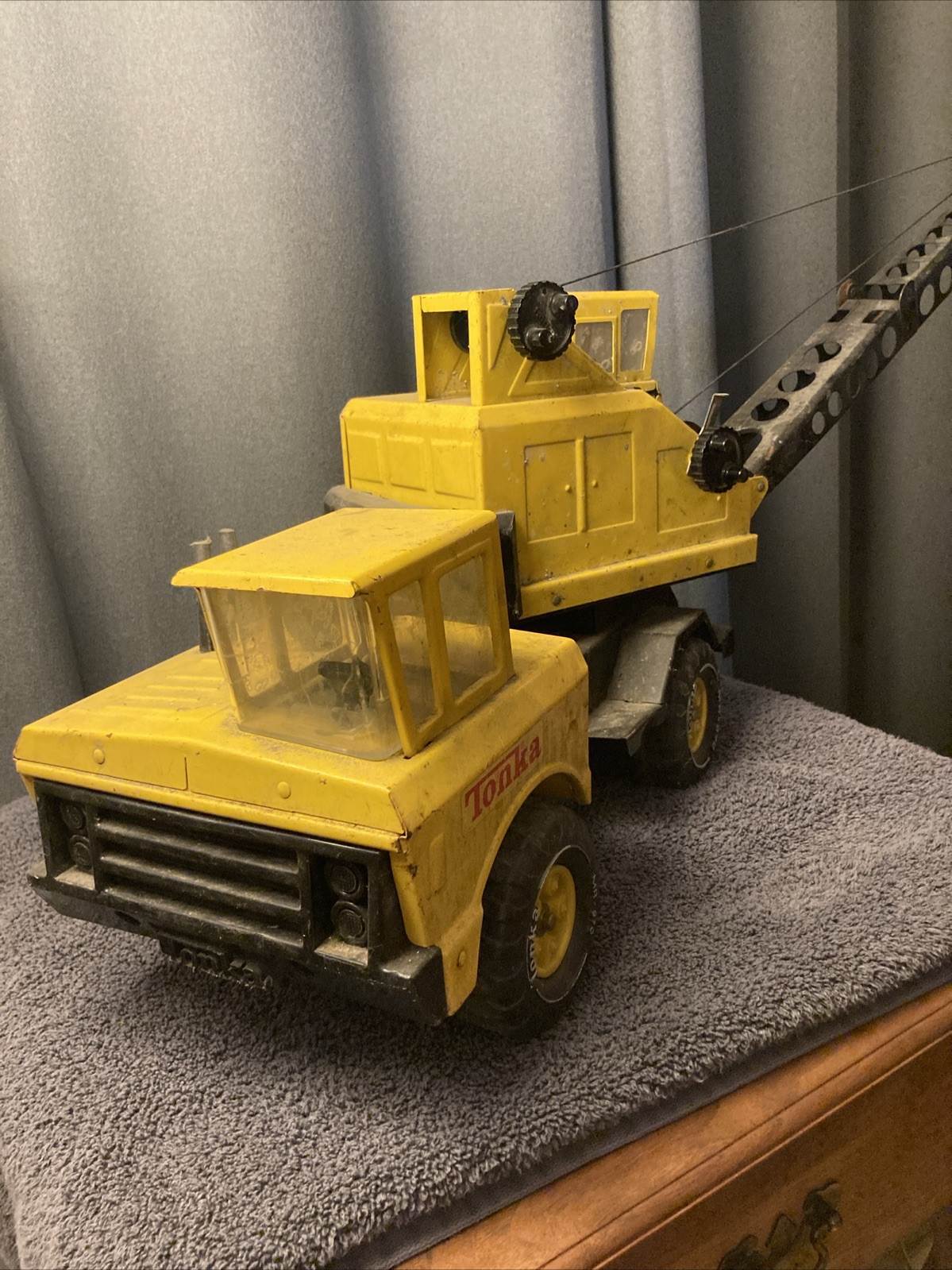 Vintage 1970s Mighty Tonka Turbo Diesel Toy Crane Truck # 37180 MR-970 Barn Find