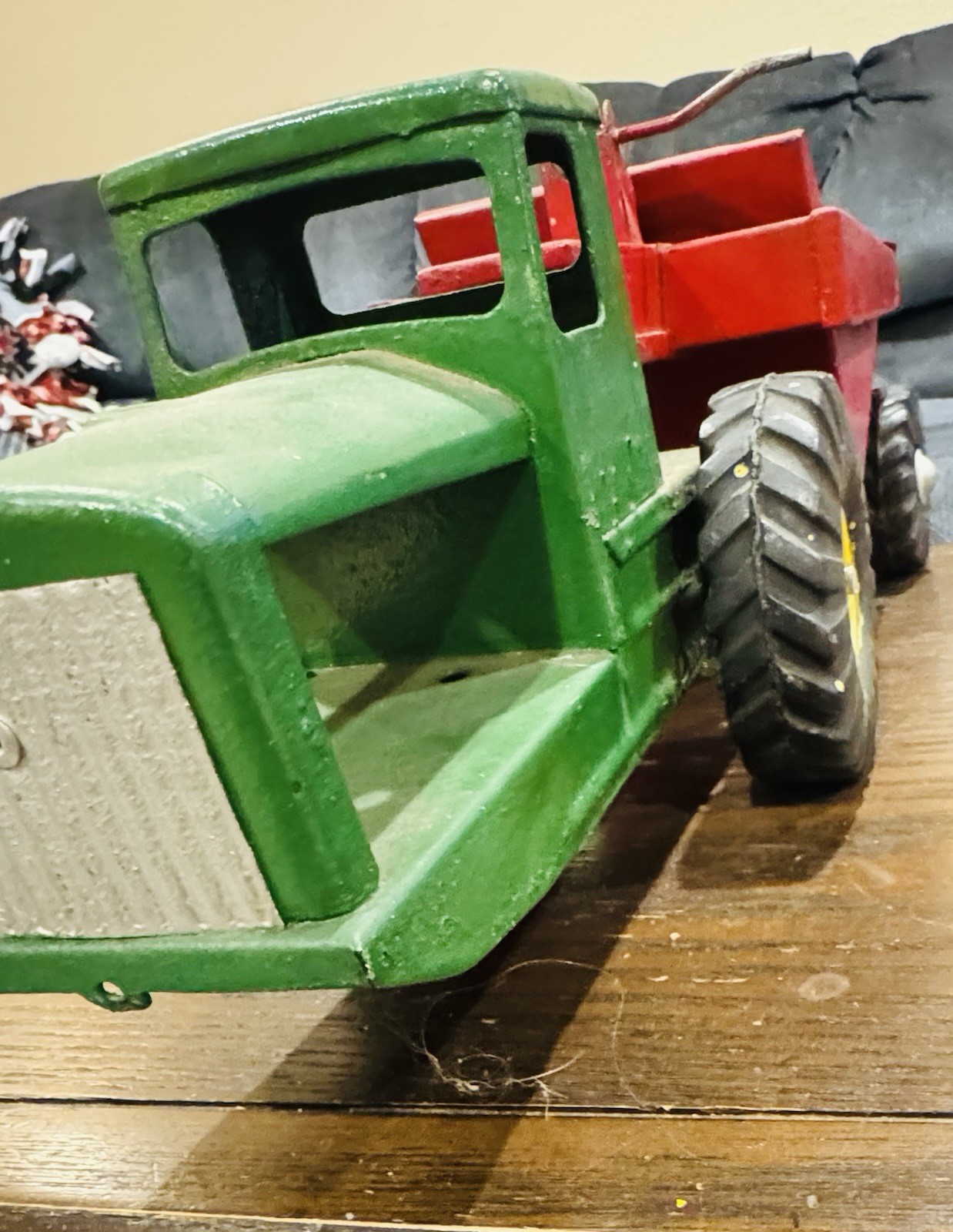 1950’S NYLINT TOURNAROCKER R.G.LETOURNEAU INC PRESSED STEEL TOY PLAYED SURVIVOR