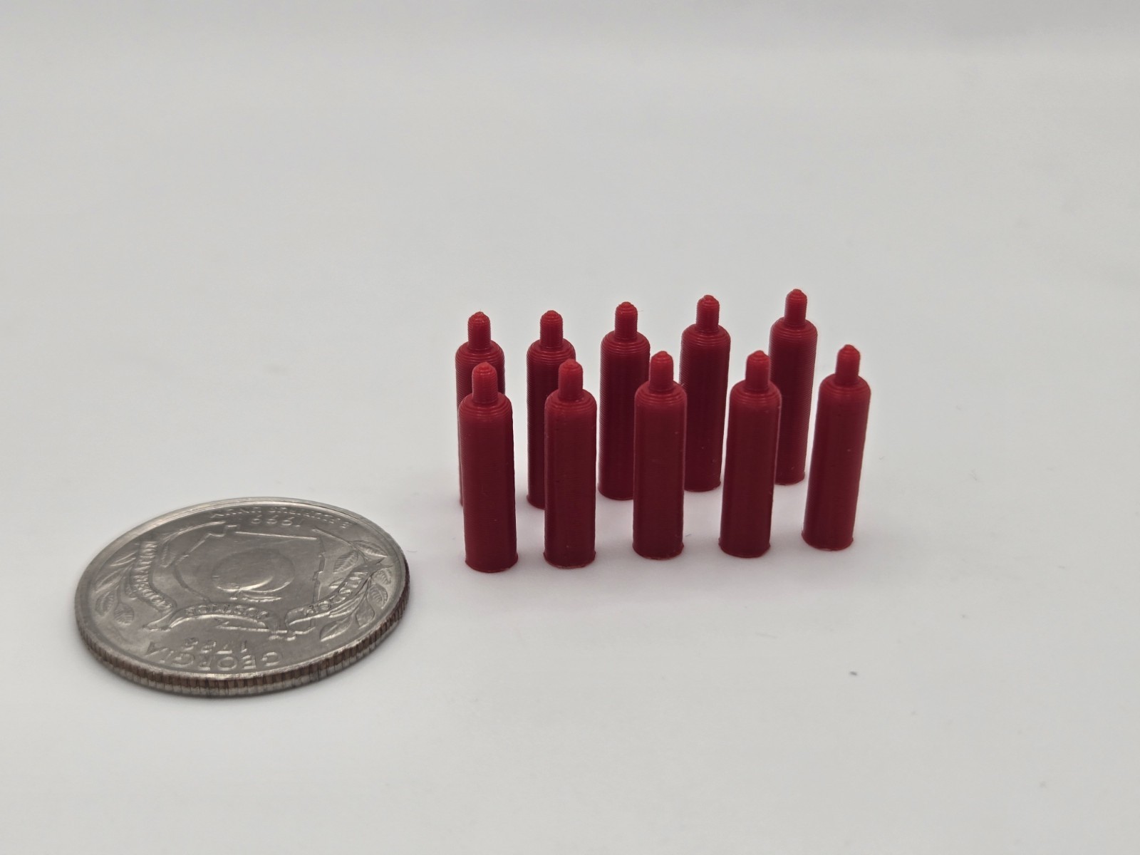 1/64 Scale Acetylene Welding Gas Tanks in Red *10 Pack*