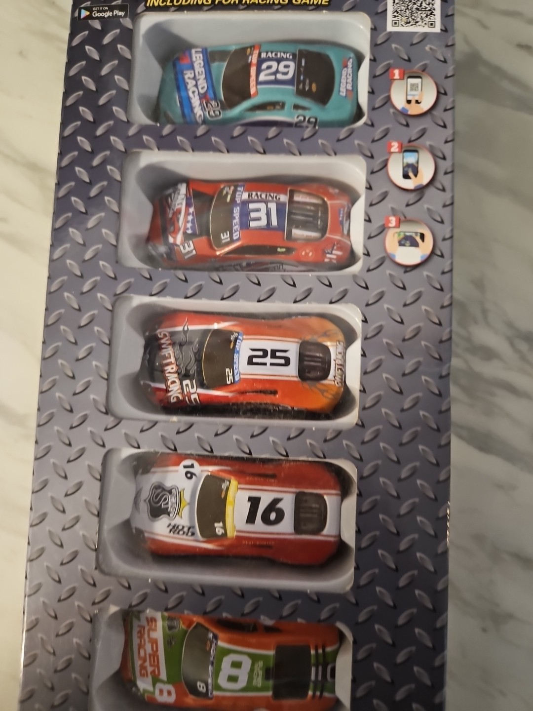 Hwy 68 Furious Road Trip-5 Race Cars / Pull-Back Action