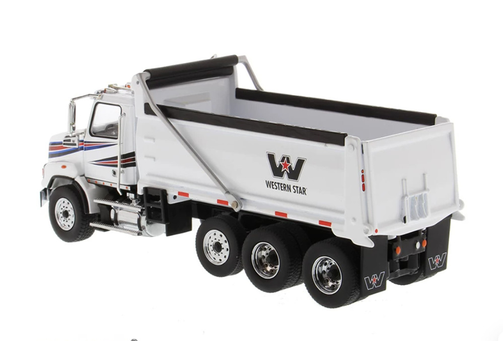 1:50 DM Western Star 4700 SF Dump Truck in White with White Dump Body Collection