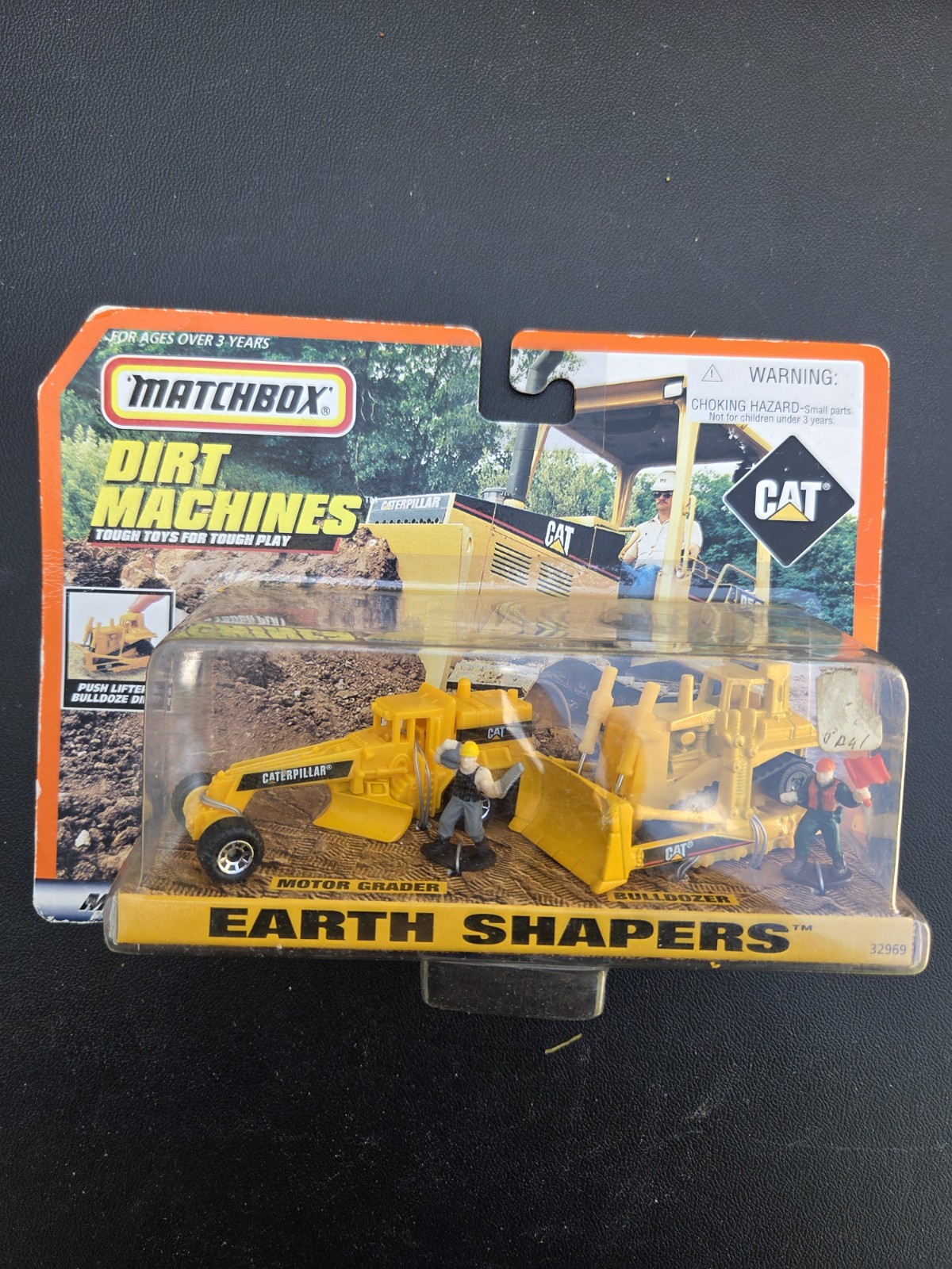 Matchbox CAT Dirt Machines Earth Shapers Motor Grader Bulldozer Diecast 1997