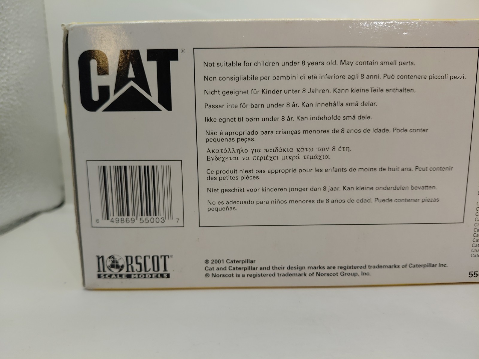 Vtg Cat 2-ton tractor 1:16 scale NIB by Norscot models, made in China 2001