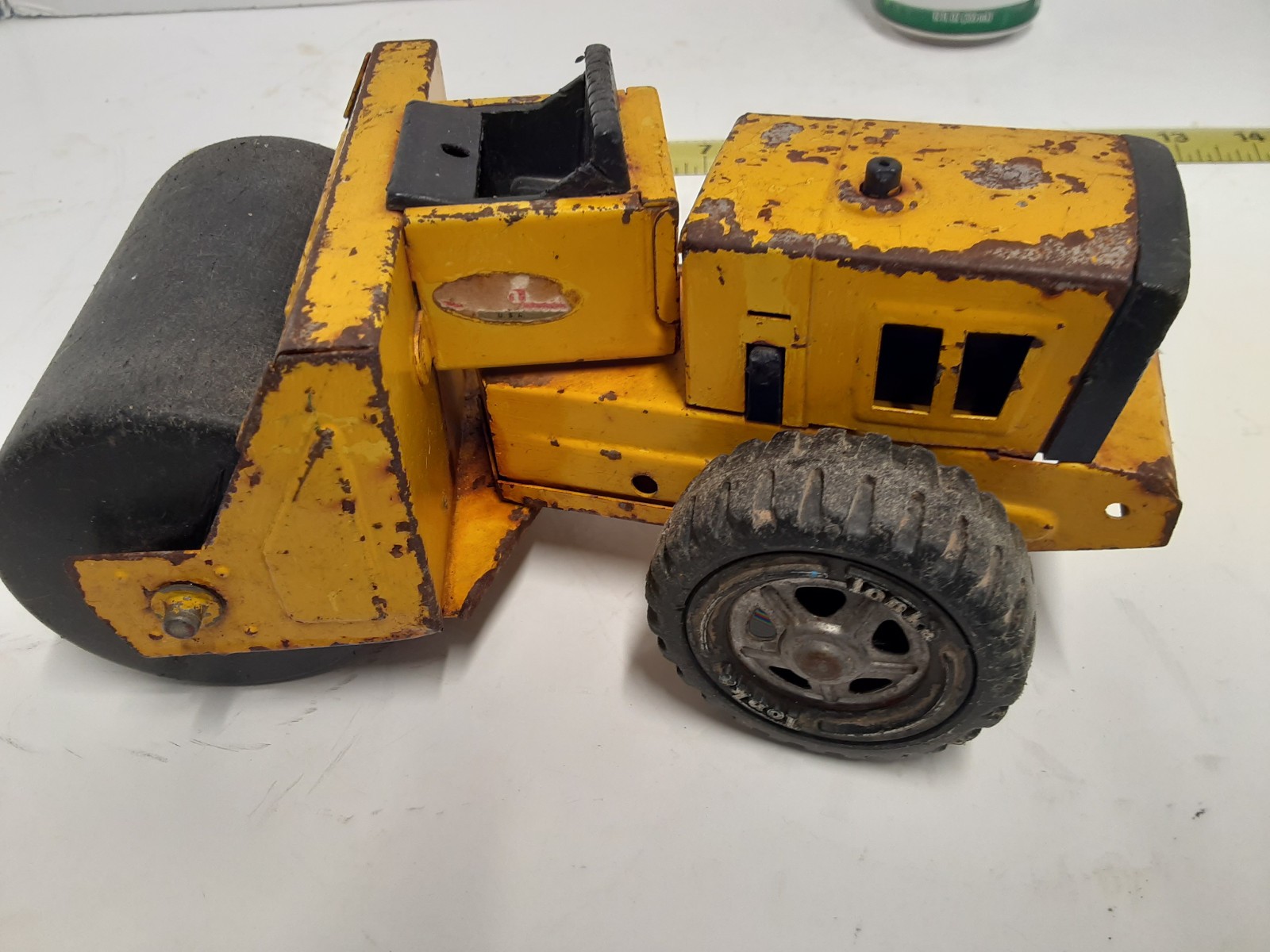 Vintage 8-1/2″ TONKA Road Roller Front Swivels 1970’s, To Restore/Parts